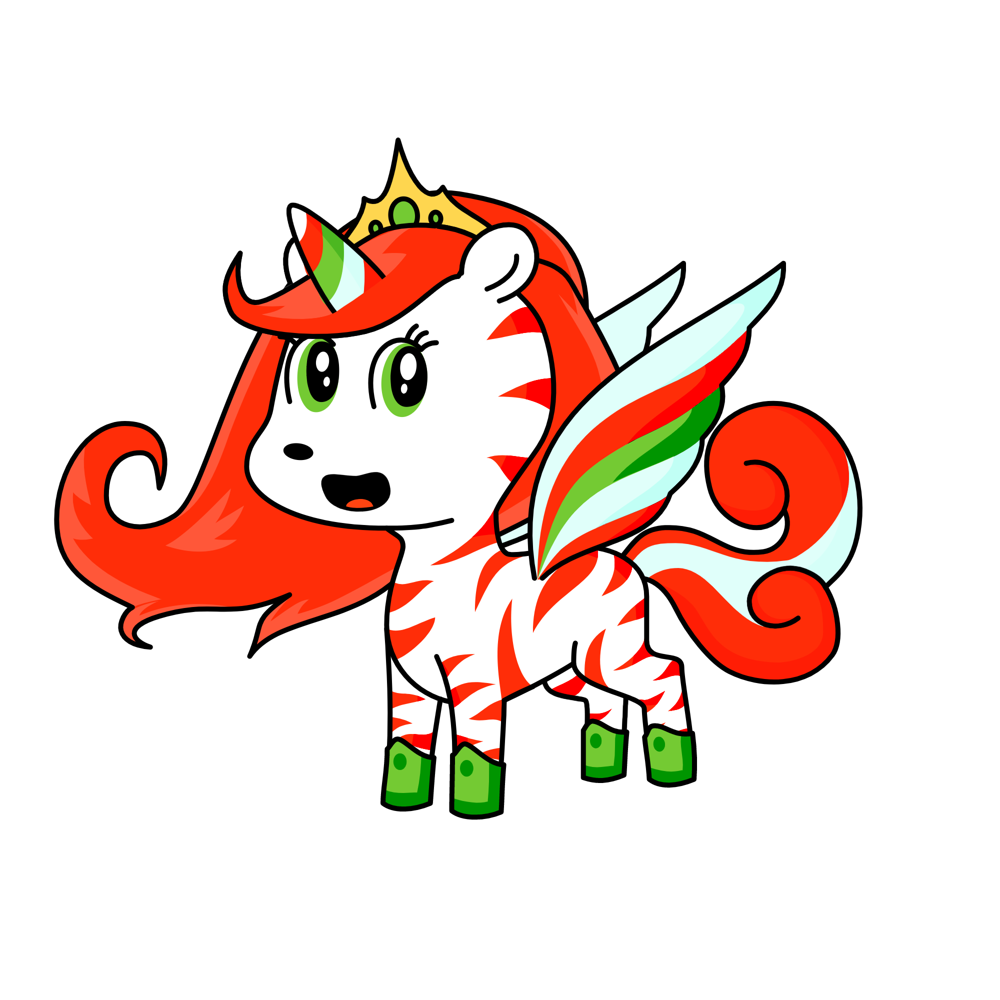 Princess Candy Cane, the unicorn