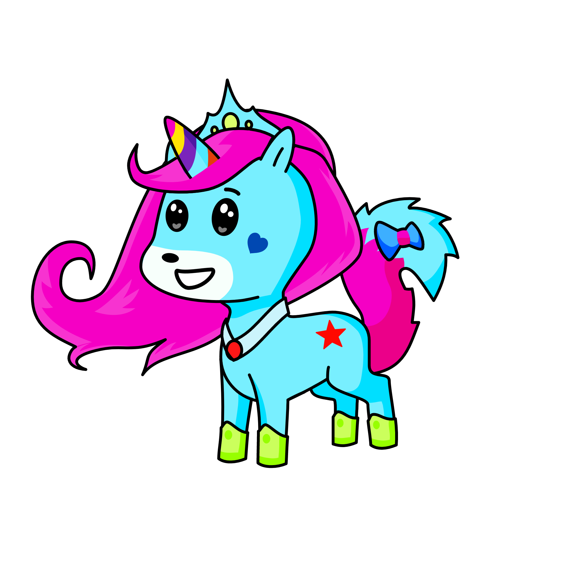 sparkles the queen unicorn, the unicorn
