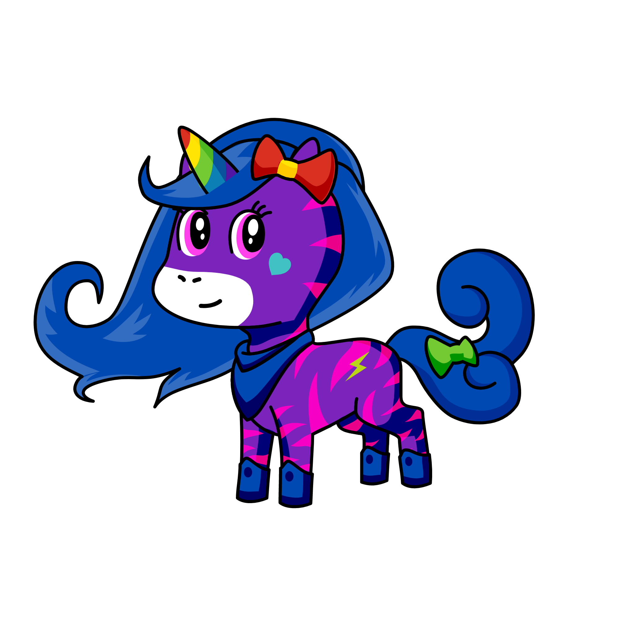 Rainbow, the unicorn