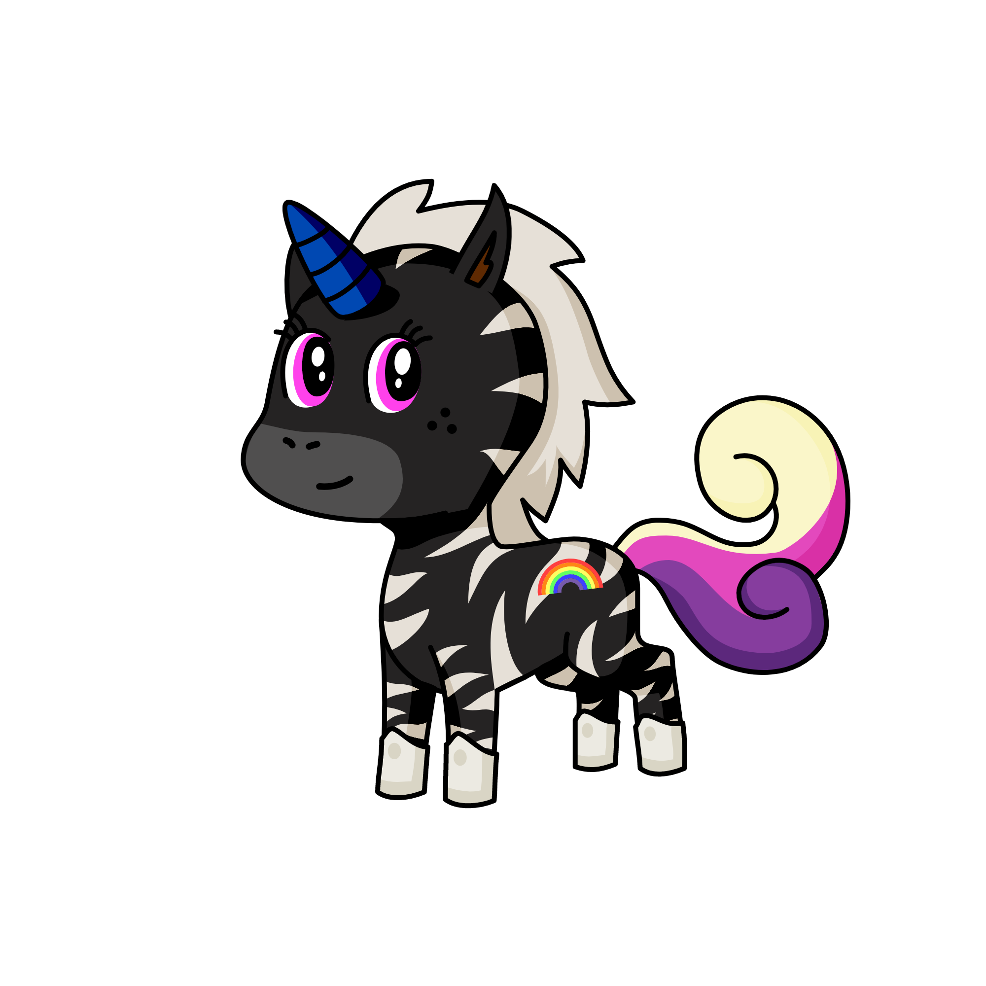 Zebra Mebra, the unicorn
