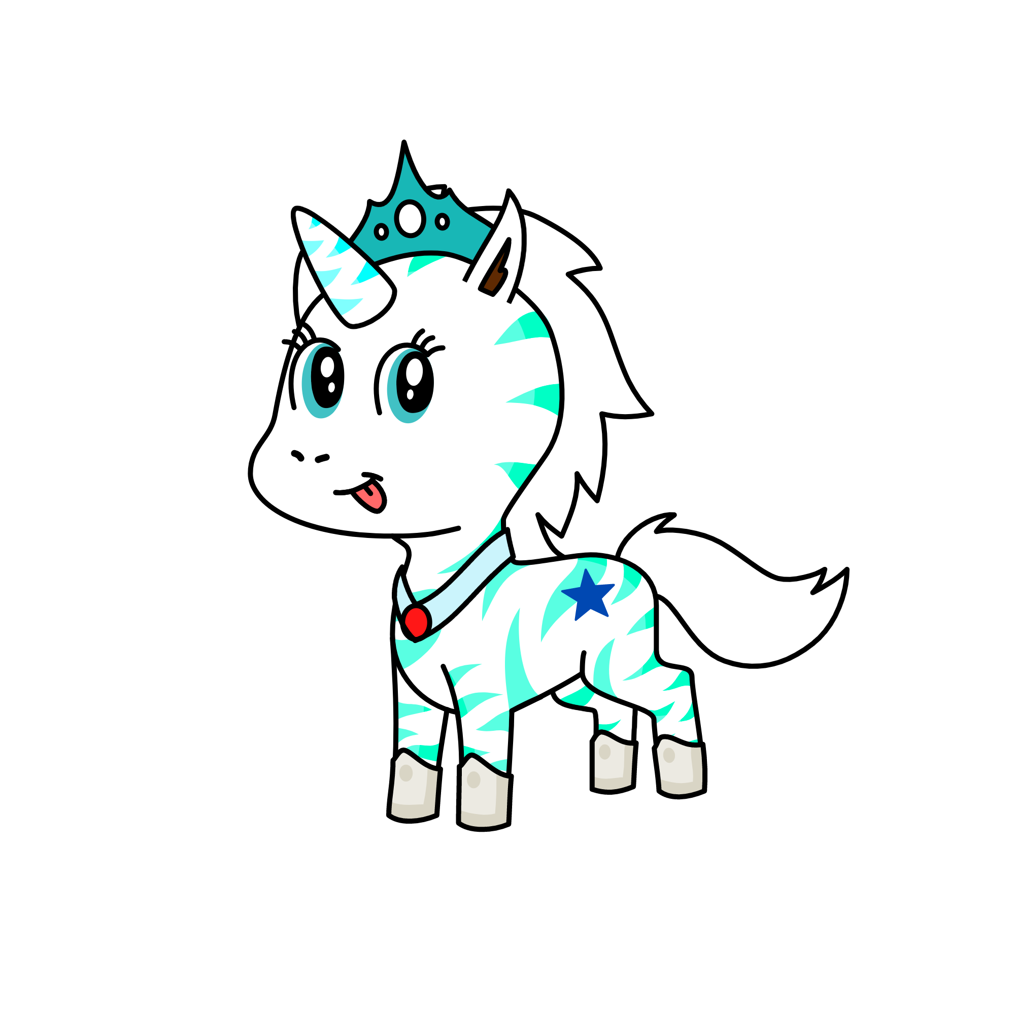 Funny Snowy, the unicorn