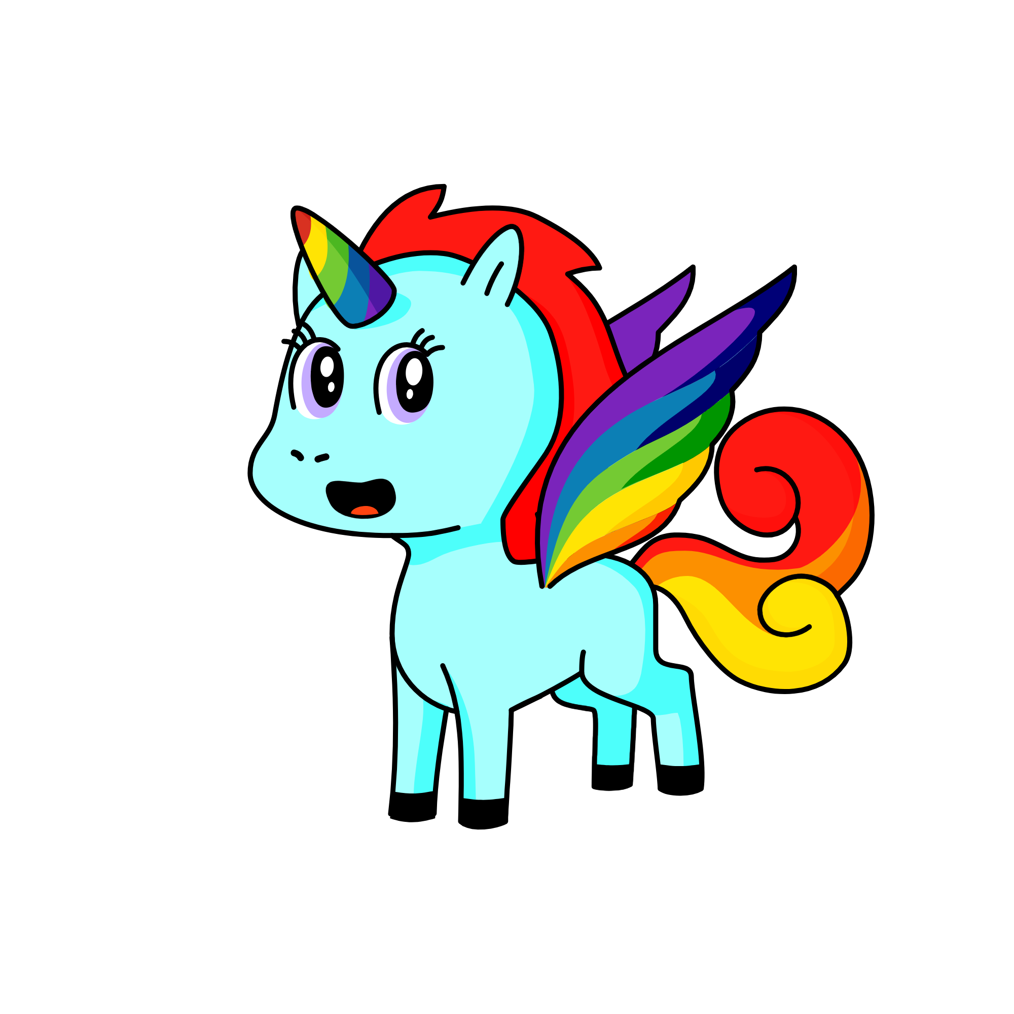 Rainbow Dash, the unicorn