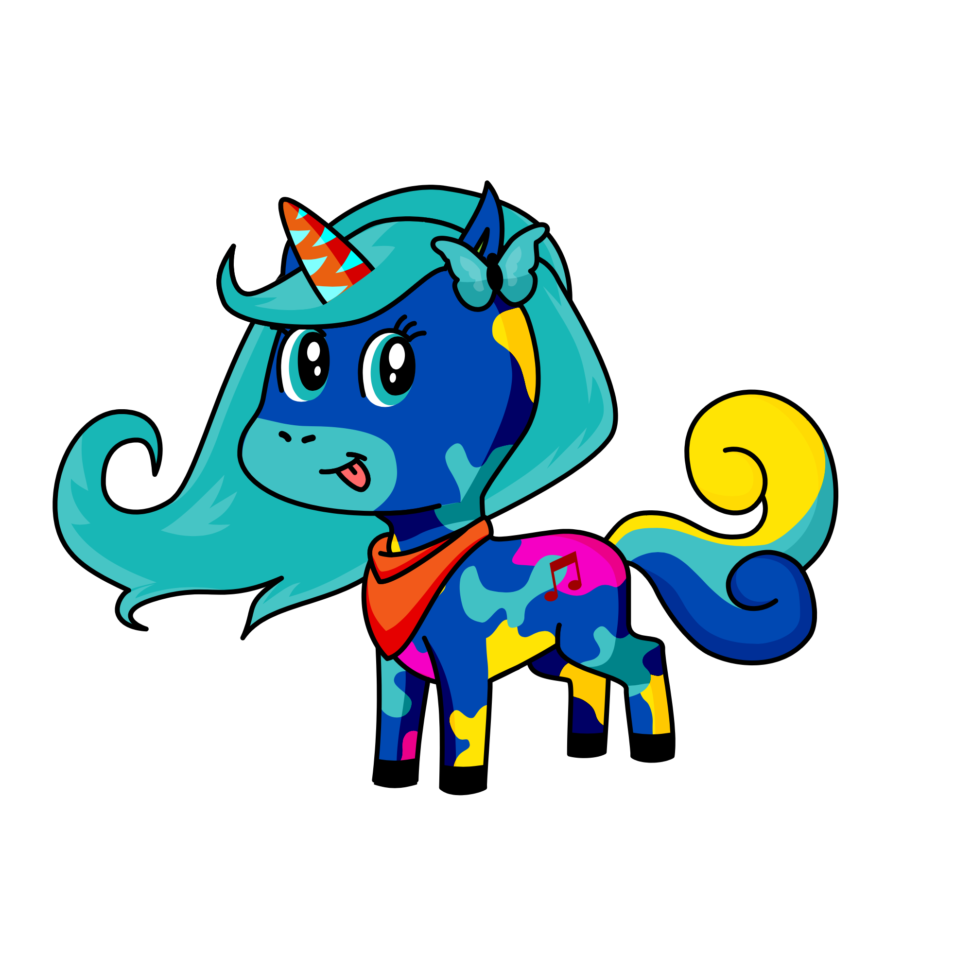 Cool gurl, the unicorn