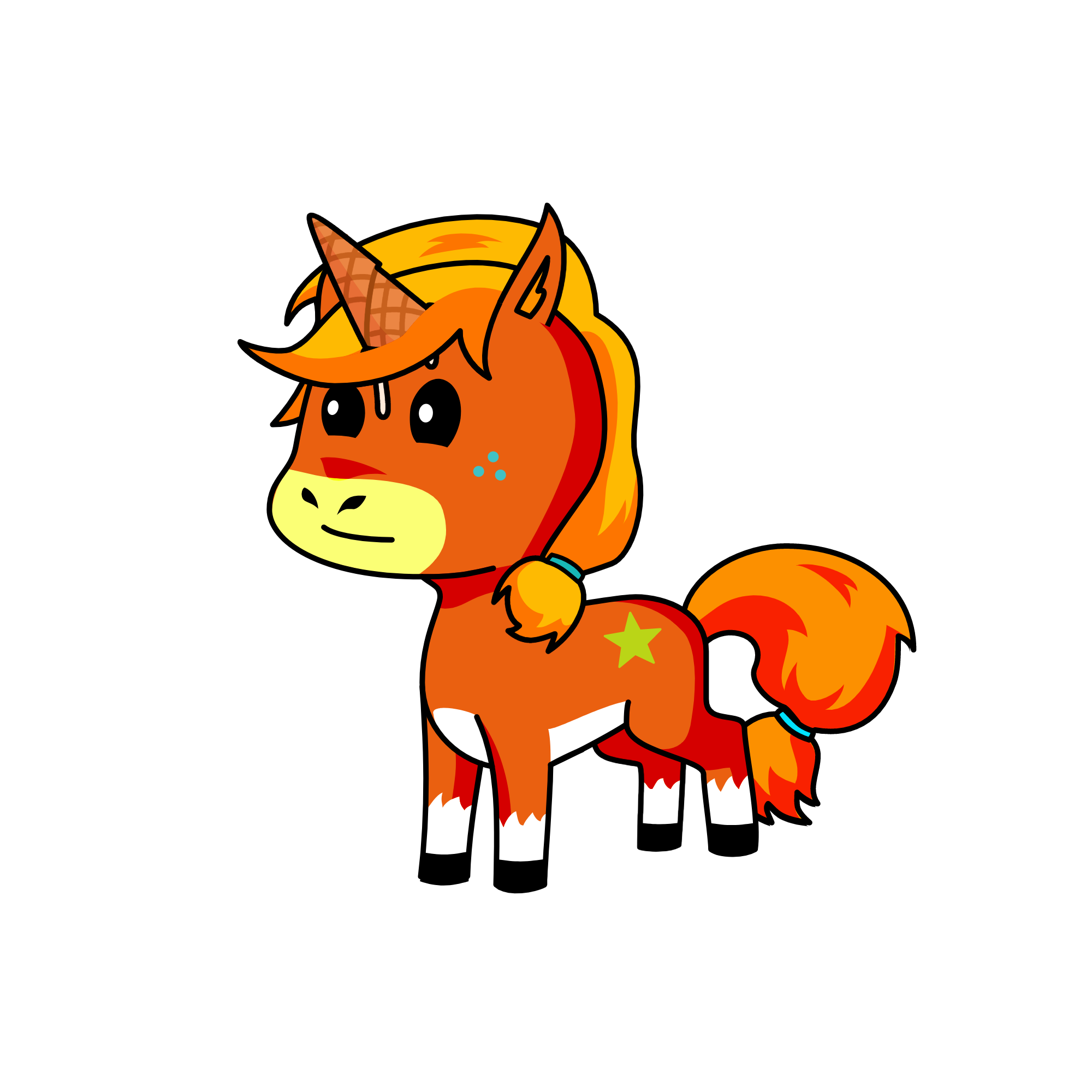 sunset, the unicorn