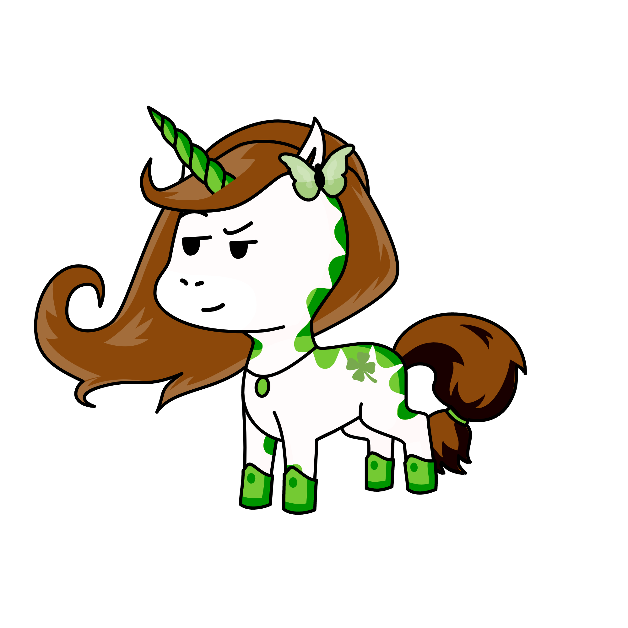 Misty green, the unicorn