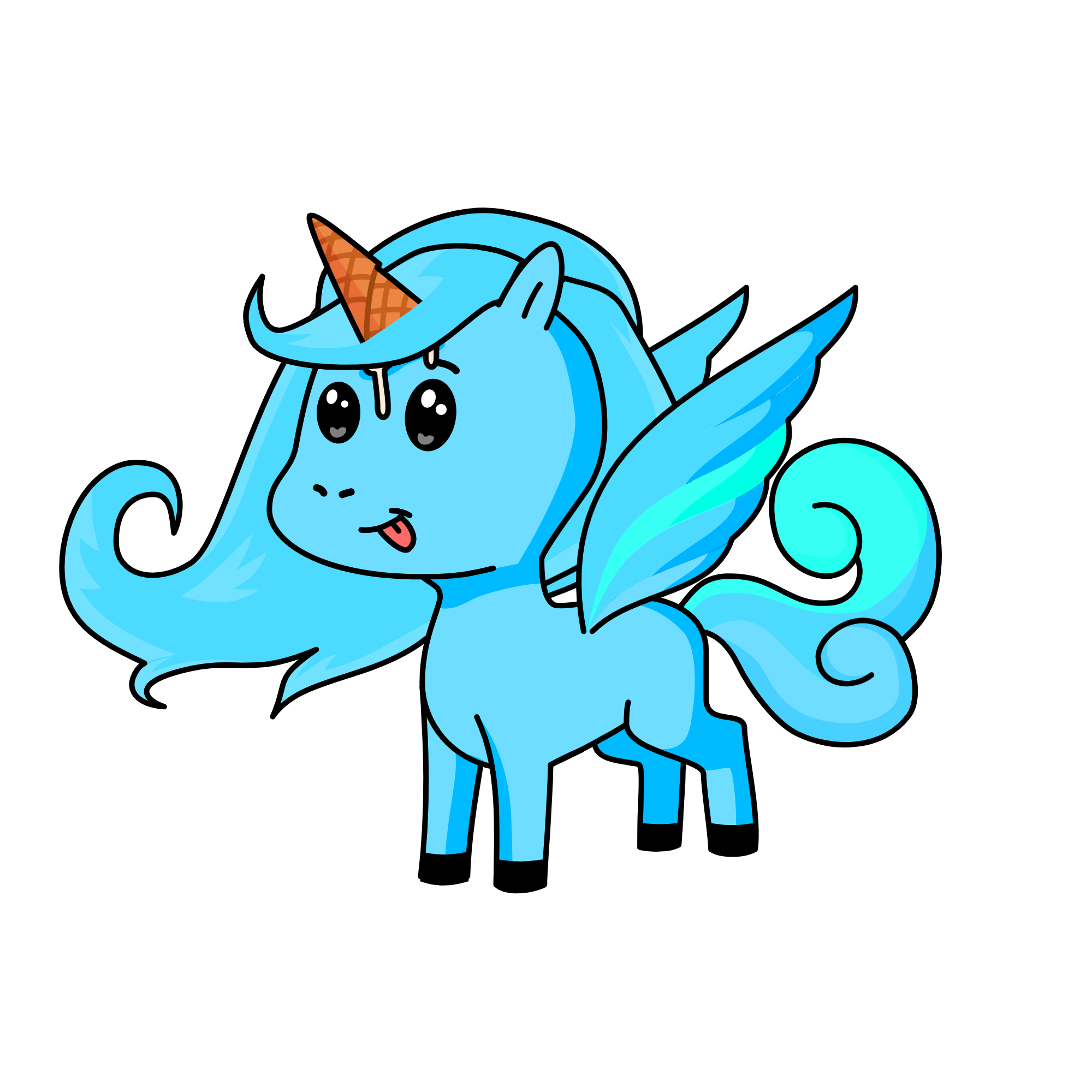 bleuberry ice cream, the unicorn