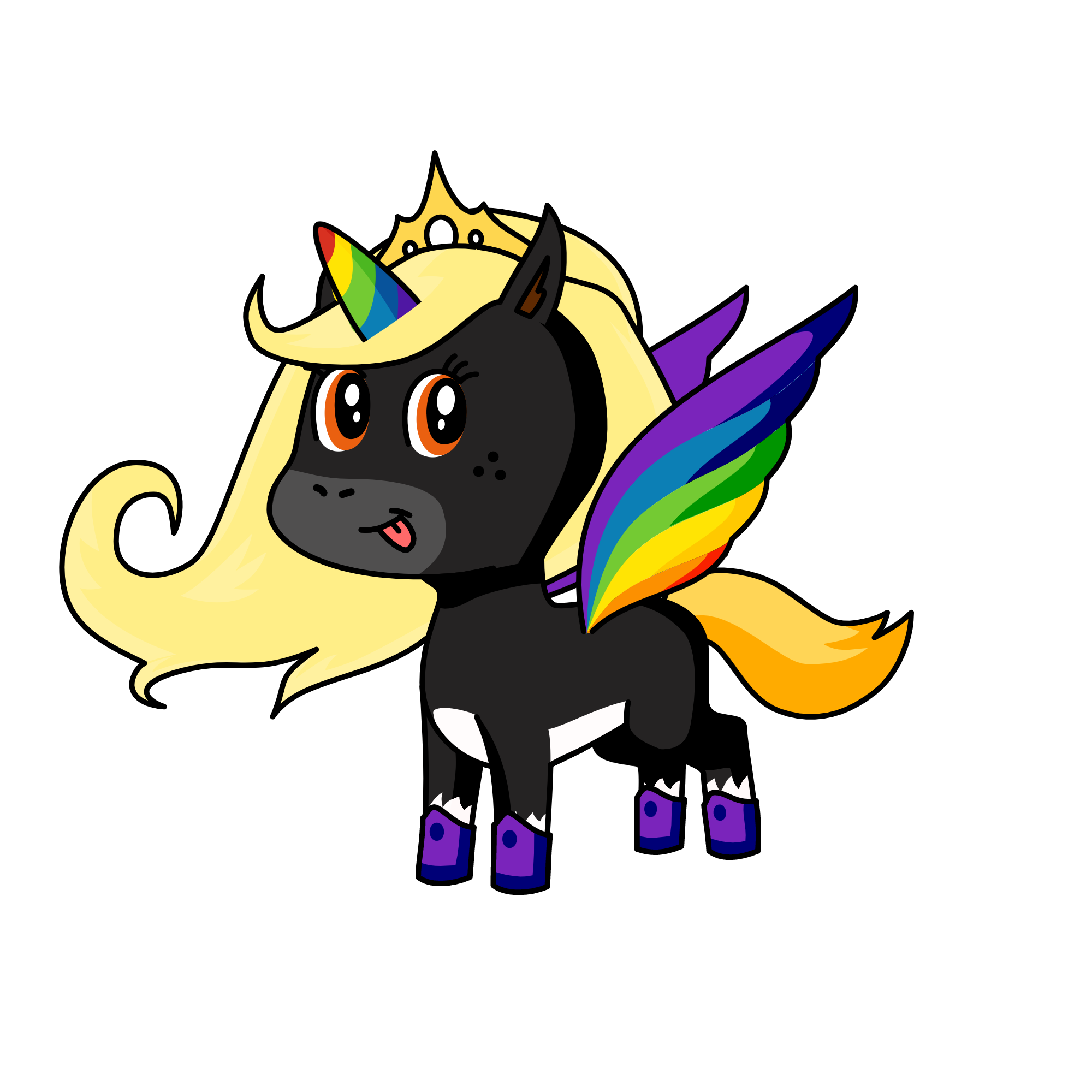 Dark fairy, the unicorn