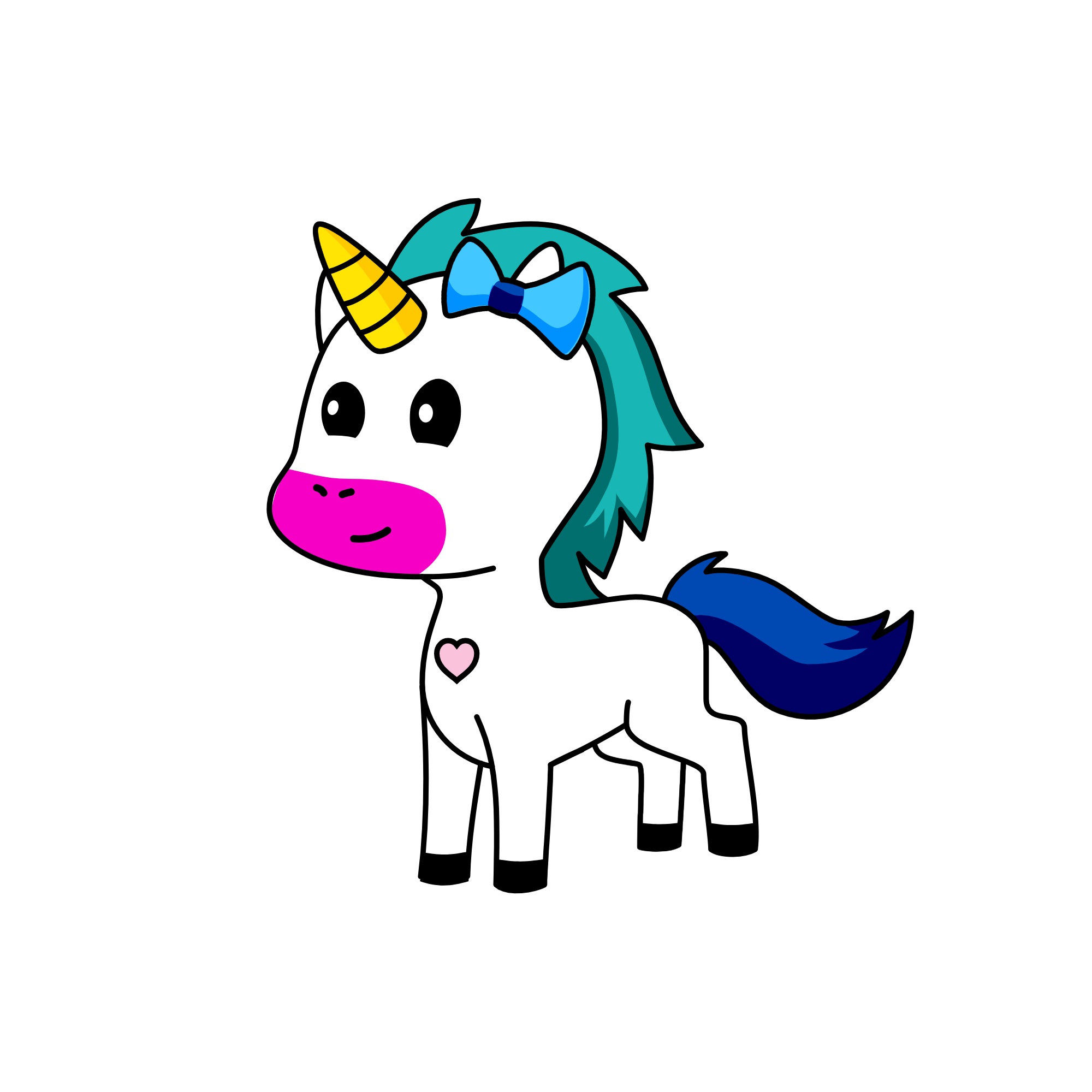 cute, the unicorn