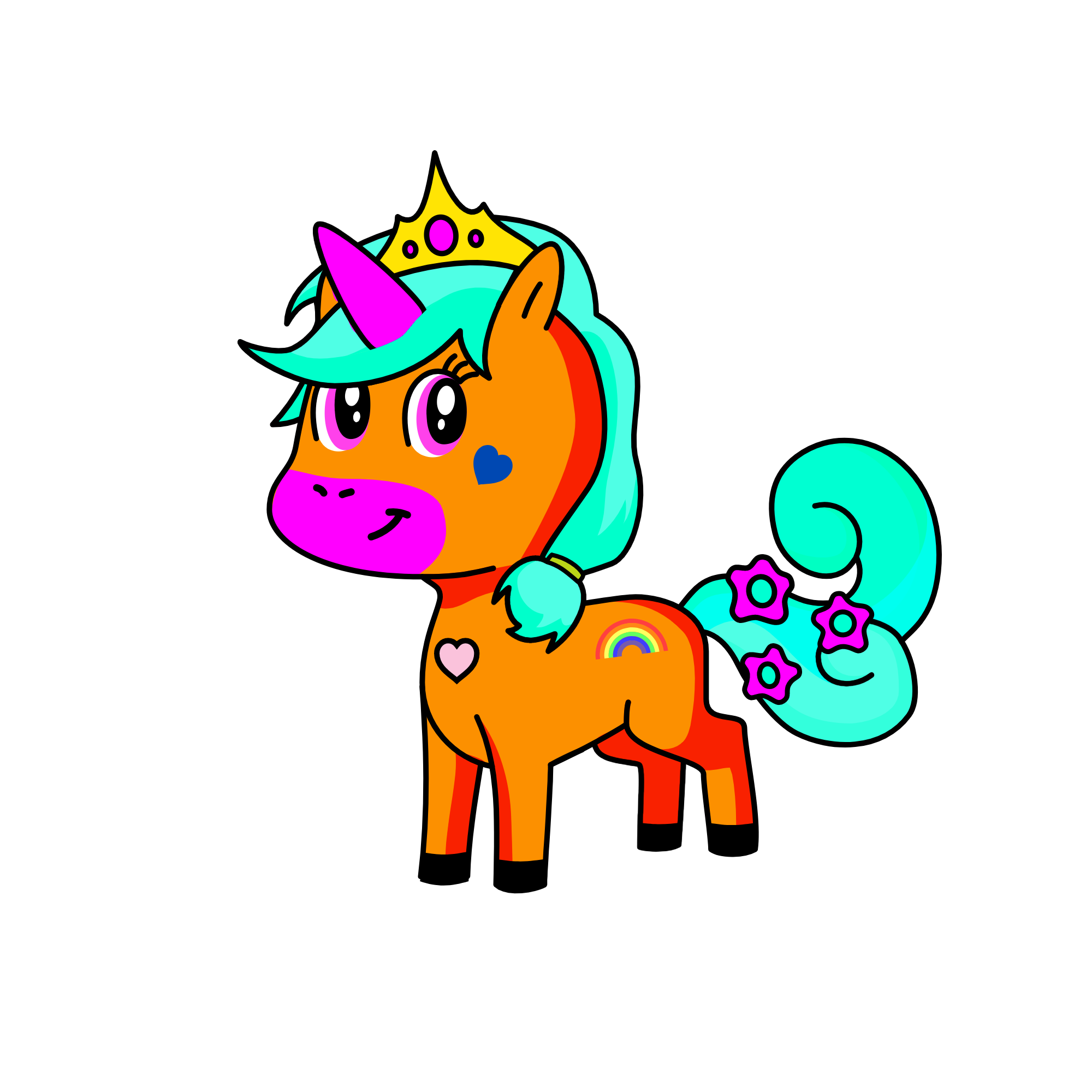 Rainbow, the unicorn