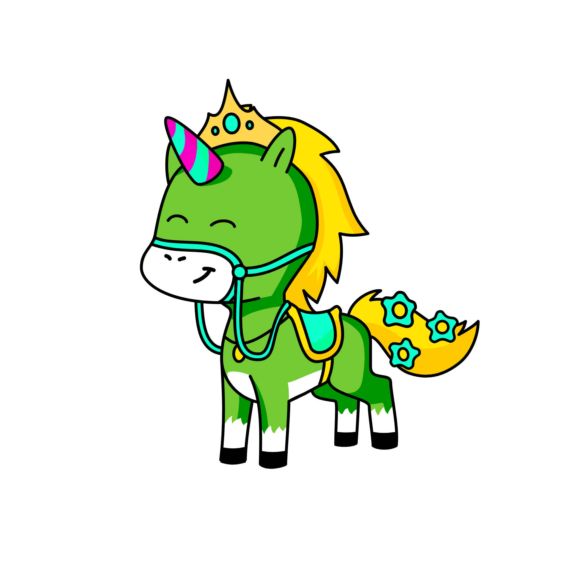Racer the unicorn that you can Ride in a race, the unicorn