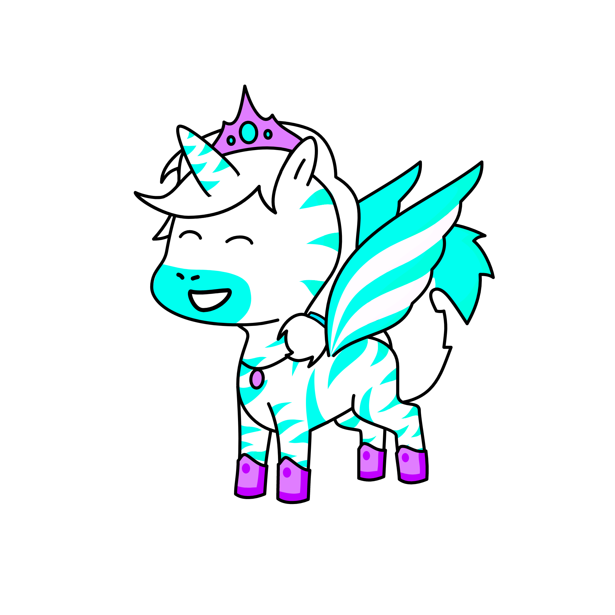 Princess Zebra, the unicorn