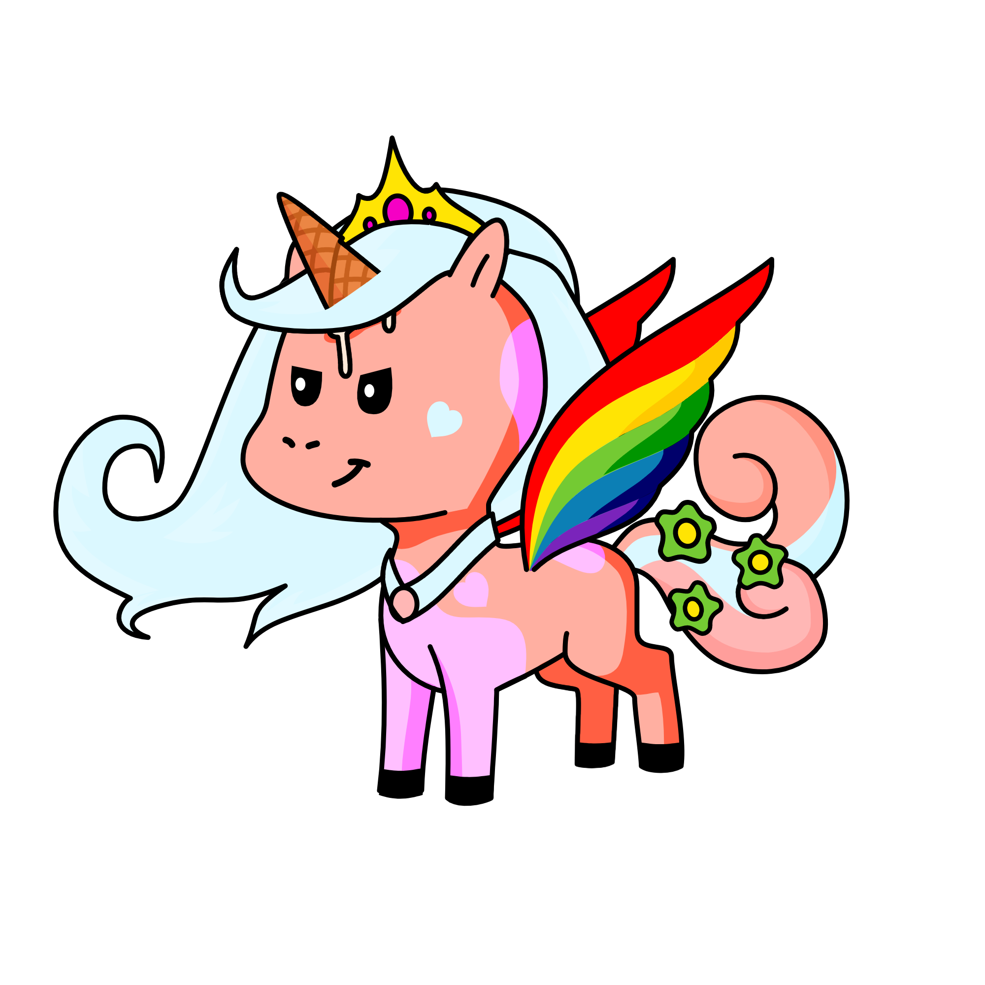 Flying Ice cream, the unicorn