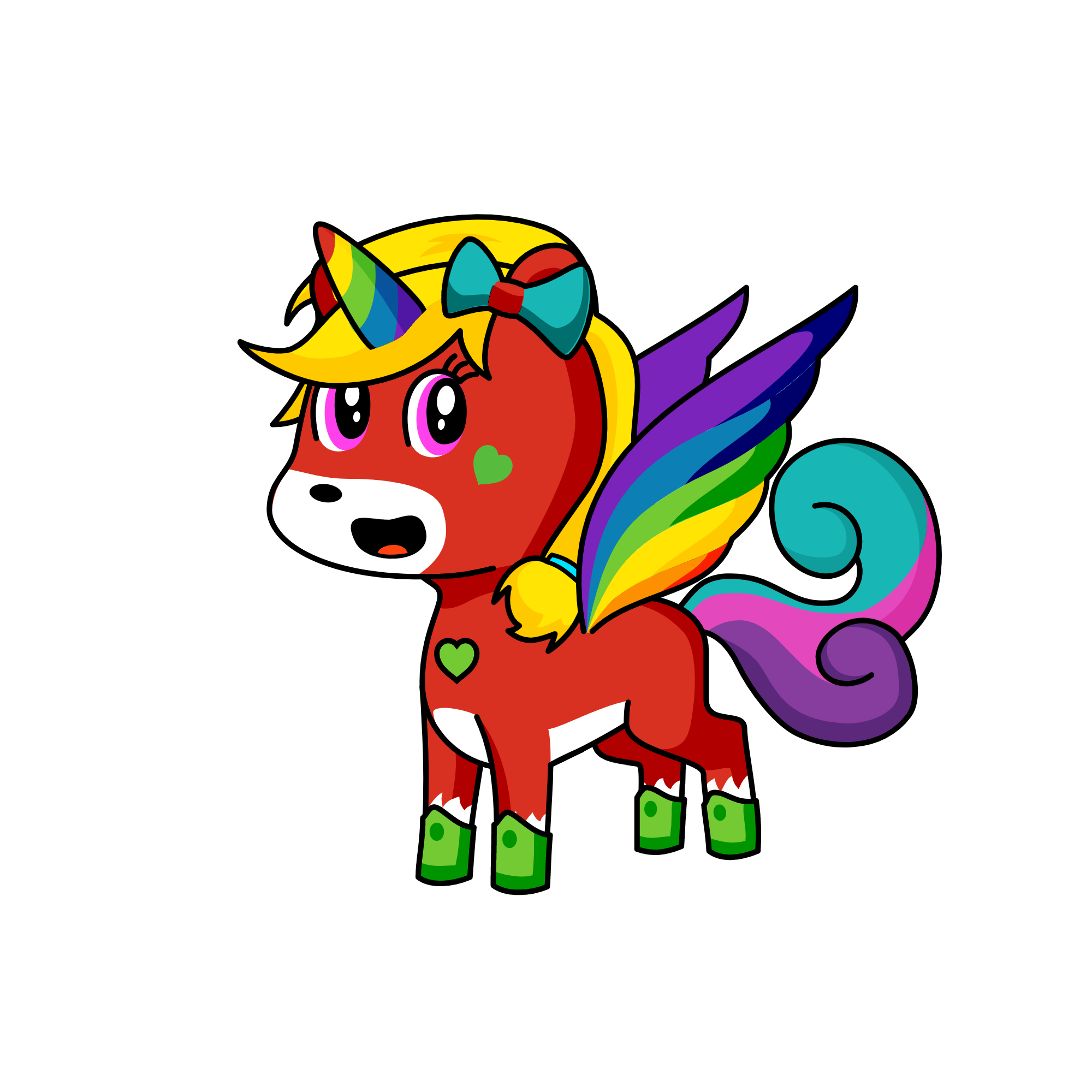 RB( Rainbow Dash), the unicorn