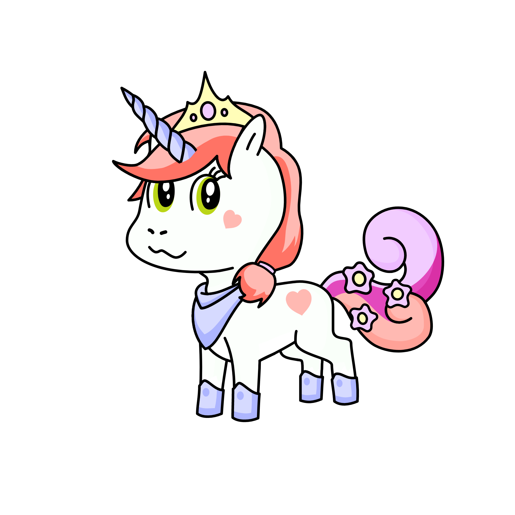 Moonlight the Snow Unicorn, the unicorn