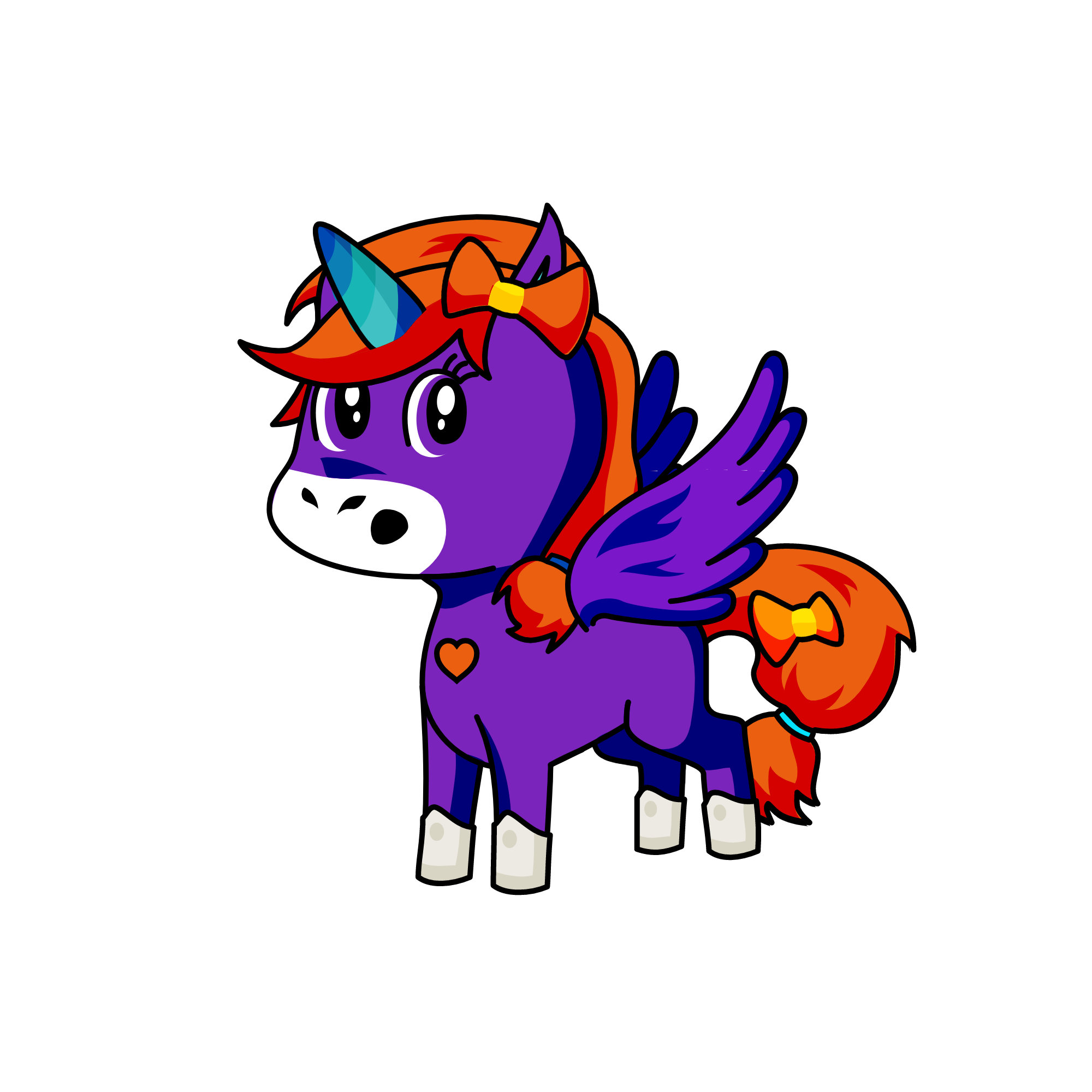 PURPLE QUEEN, the unicorn