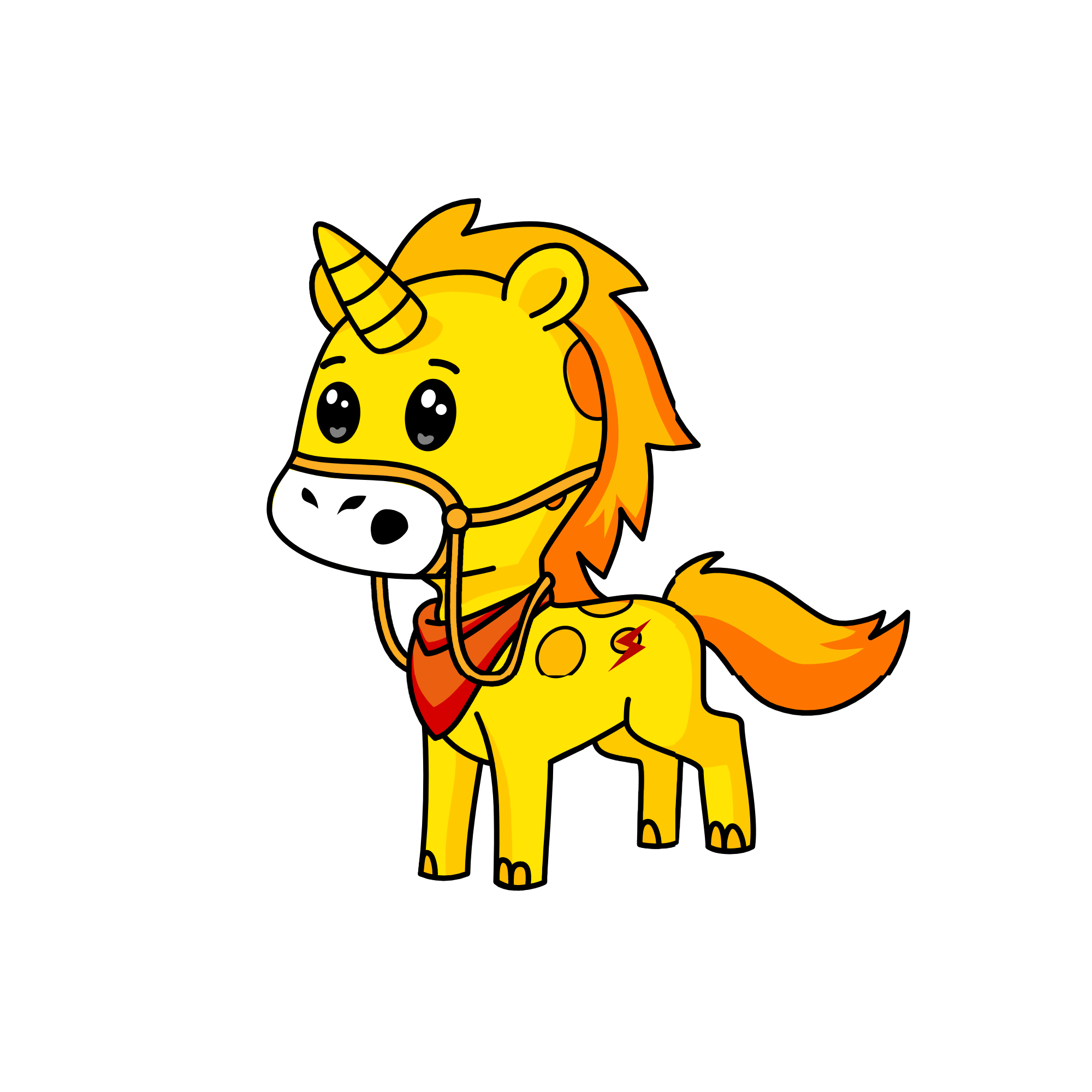 yellow, the unicorn