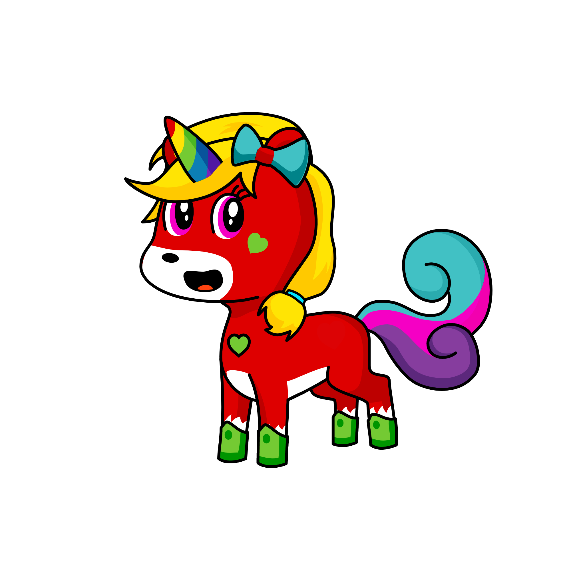 RB( Rainbow Dash ), the unicorn