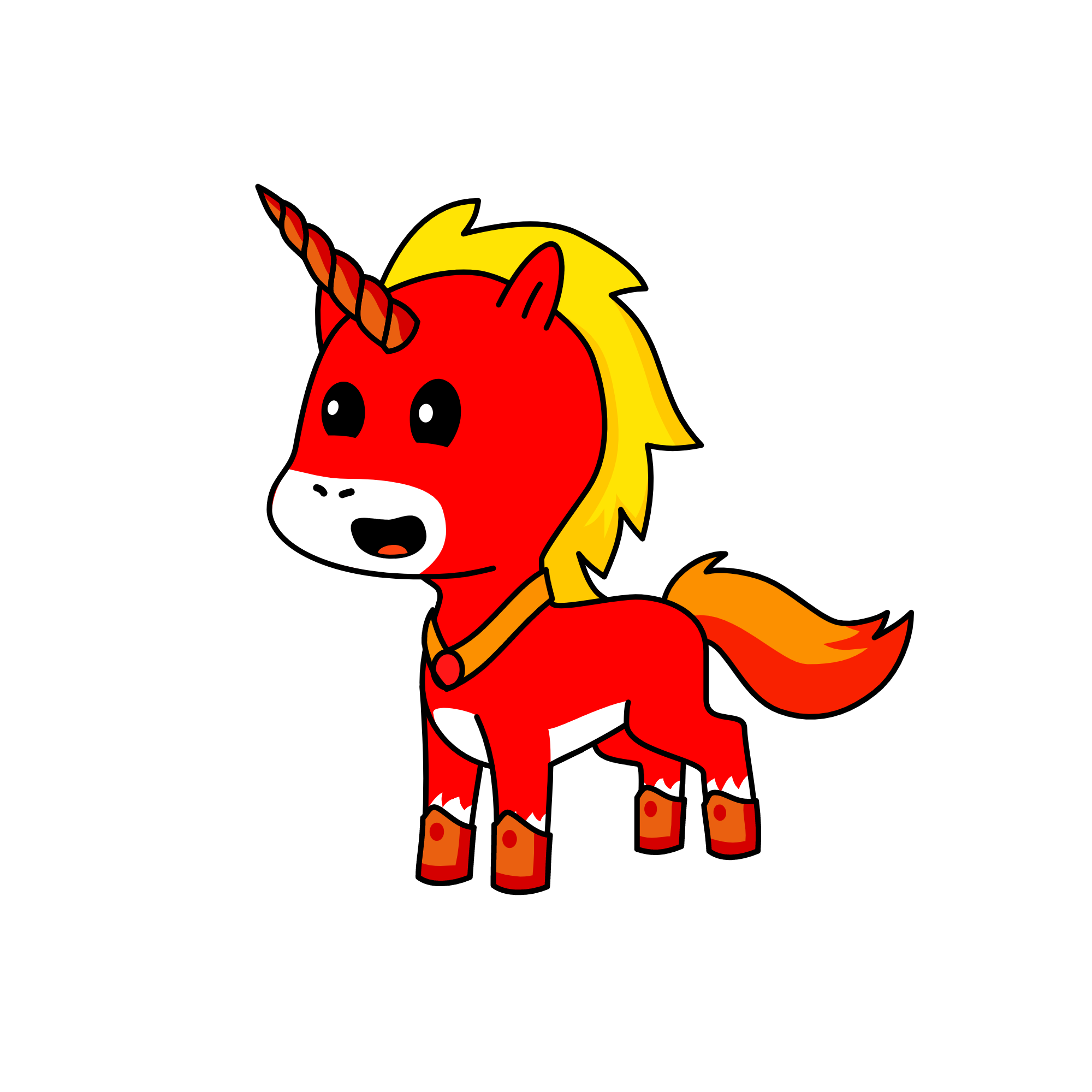 the fire element, the unicorn