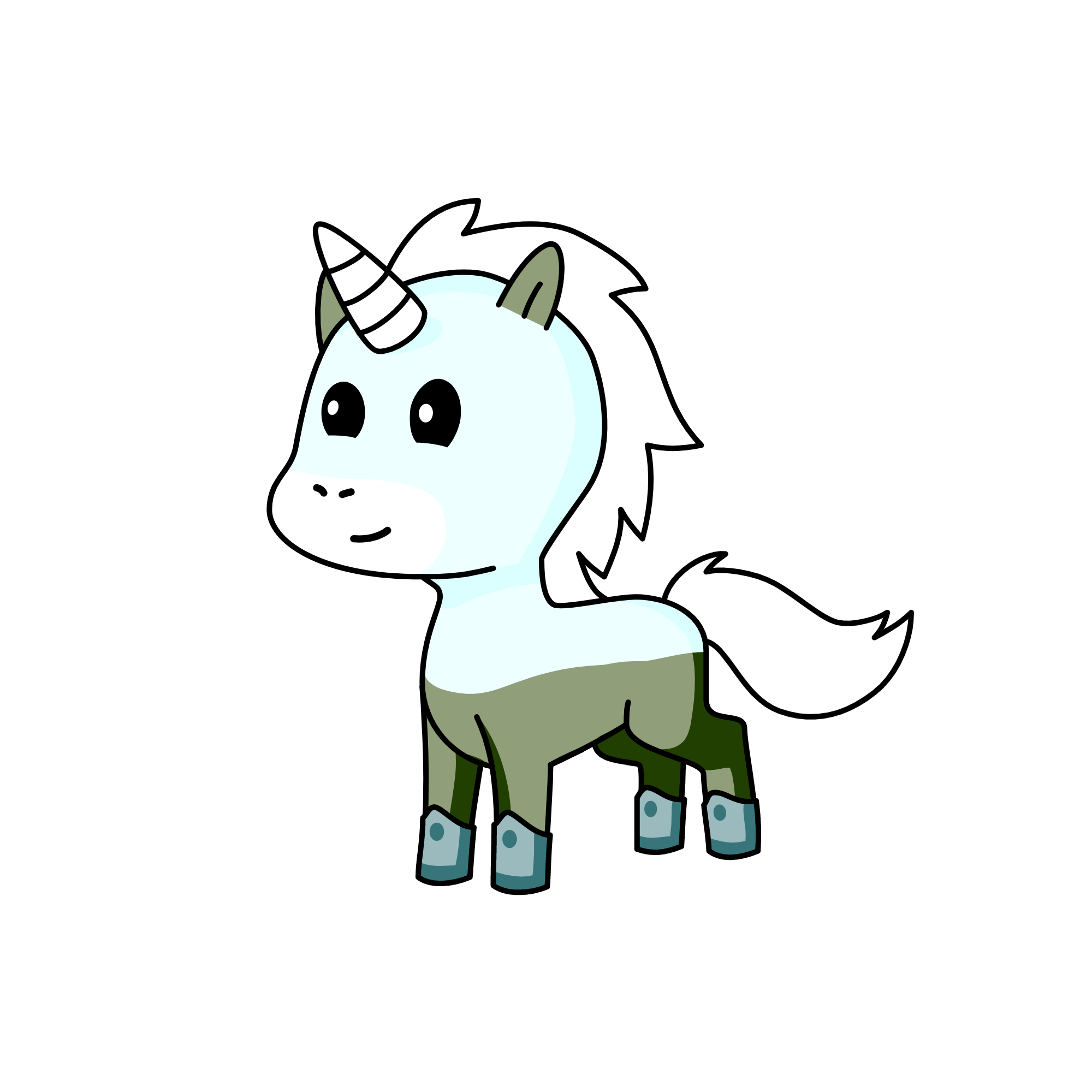 greater dog as pony, the unicorn