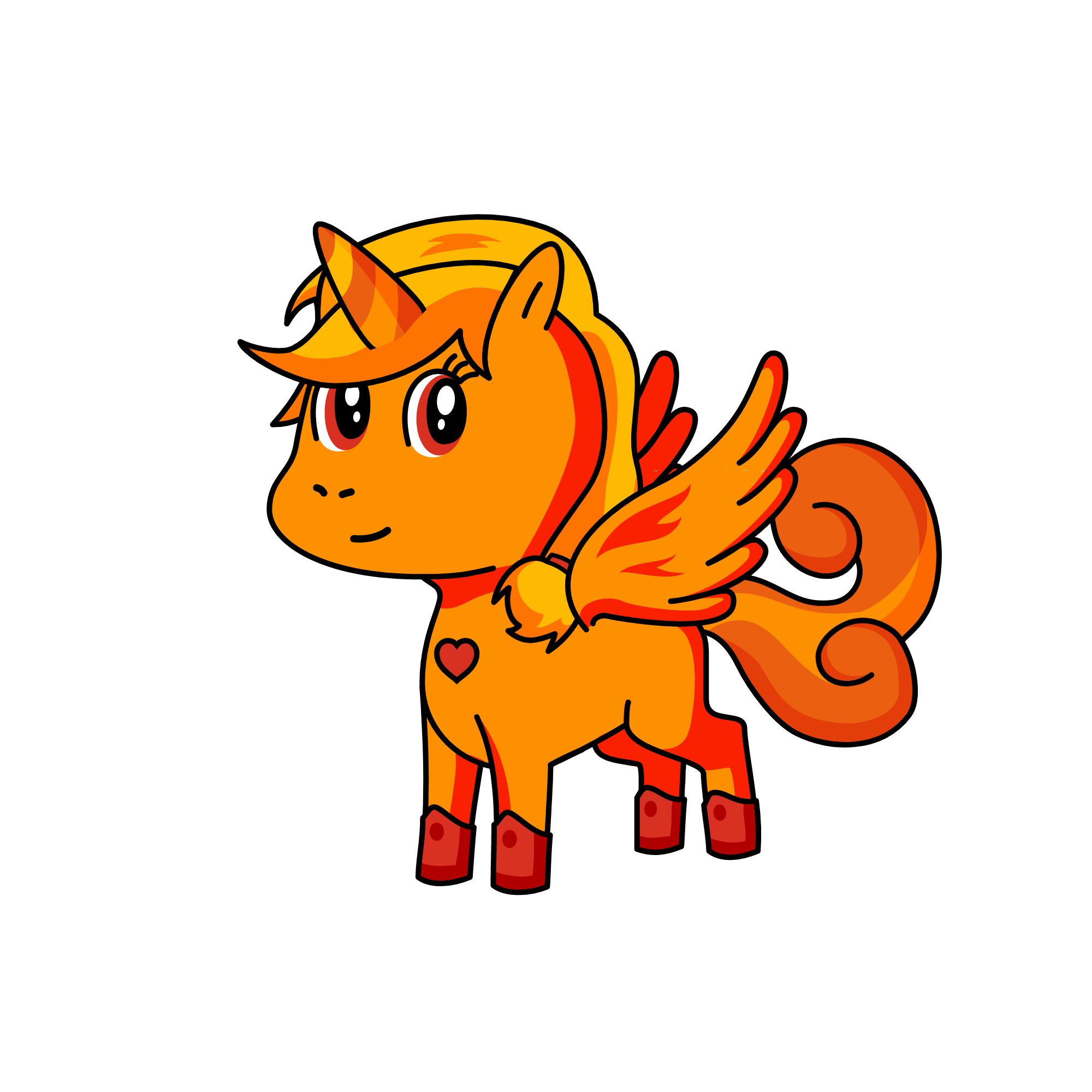 fire fairy, the unicorn