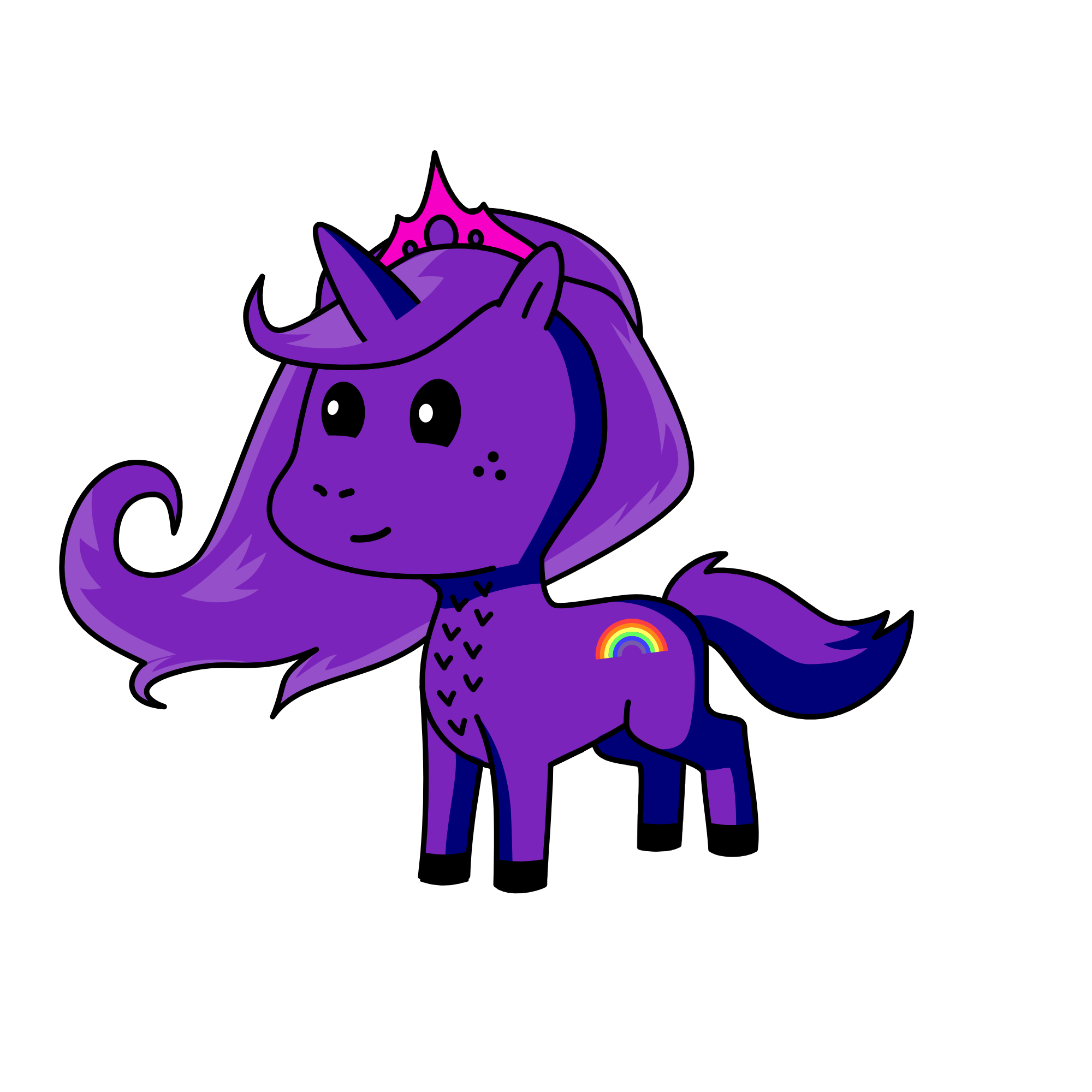 Purple, the unicorn