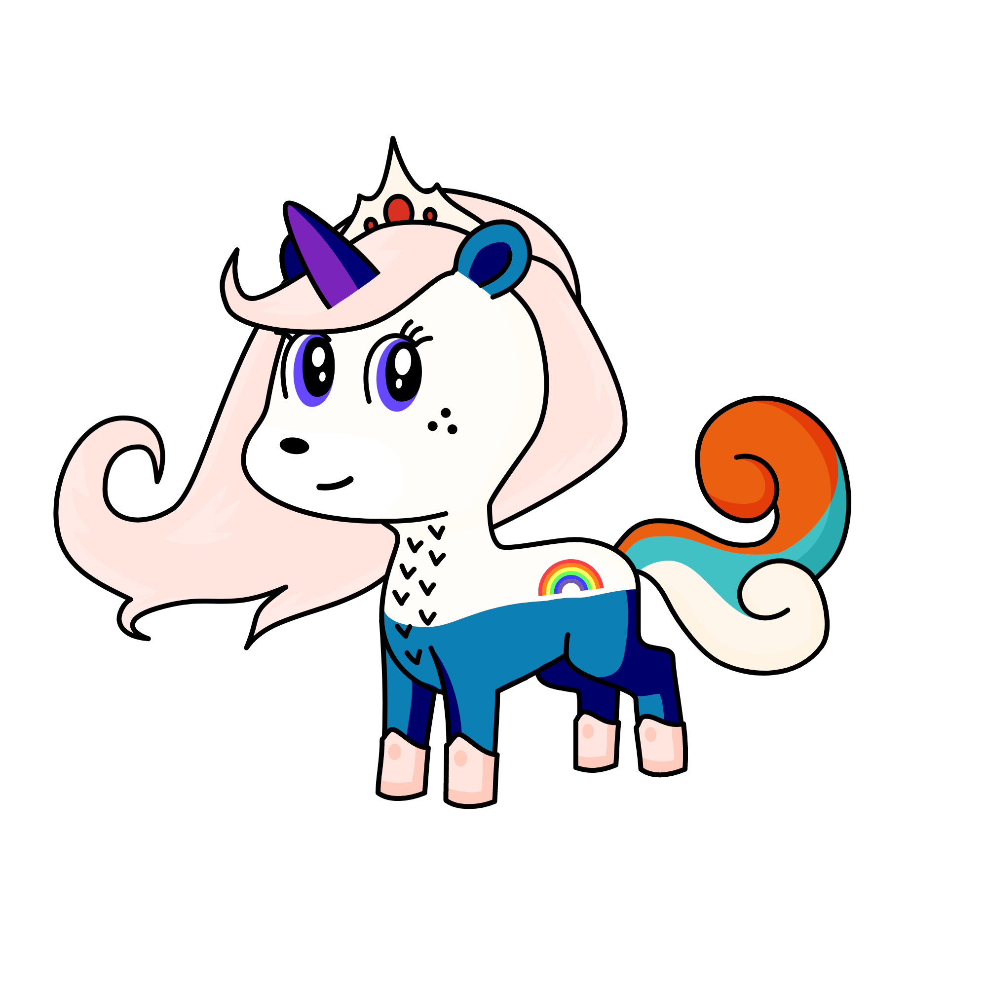 The Lovely Quen Of Snow, the unicorn