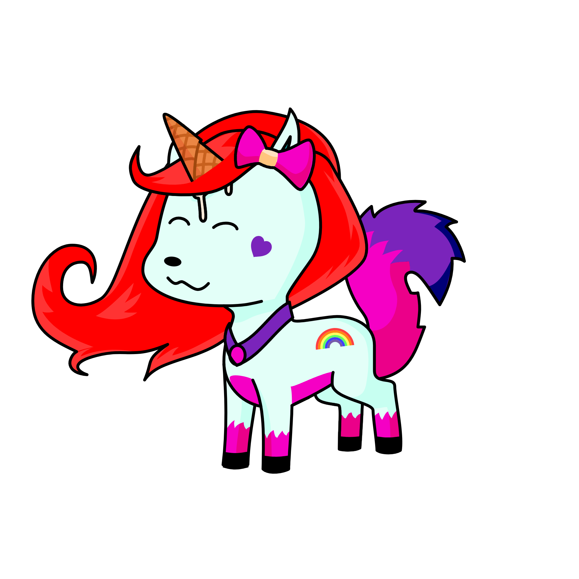 Razzberry, the unicorn