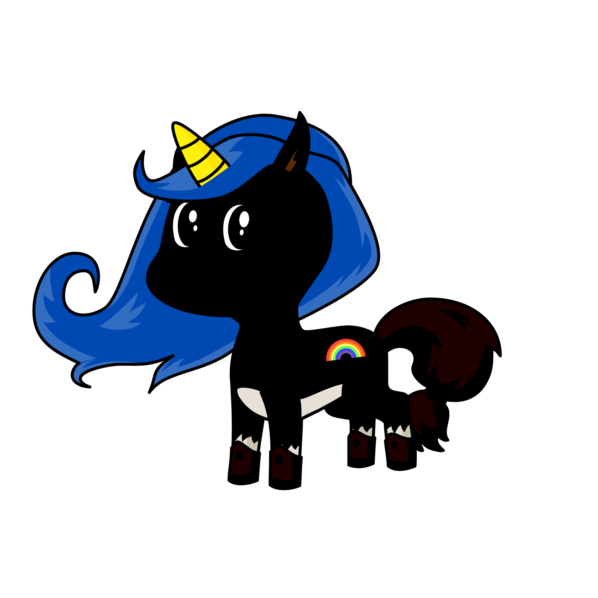 The Knight of shadows, the unicorn
