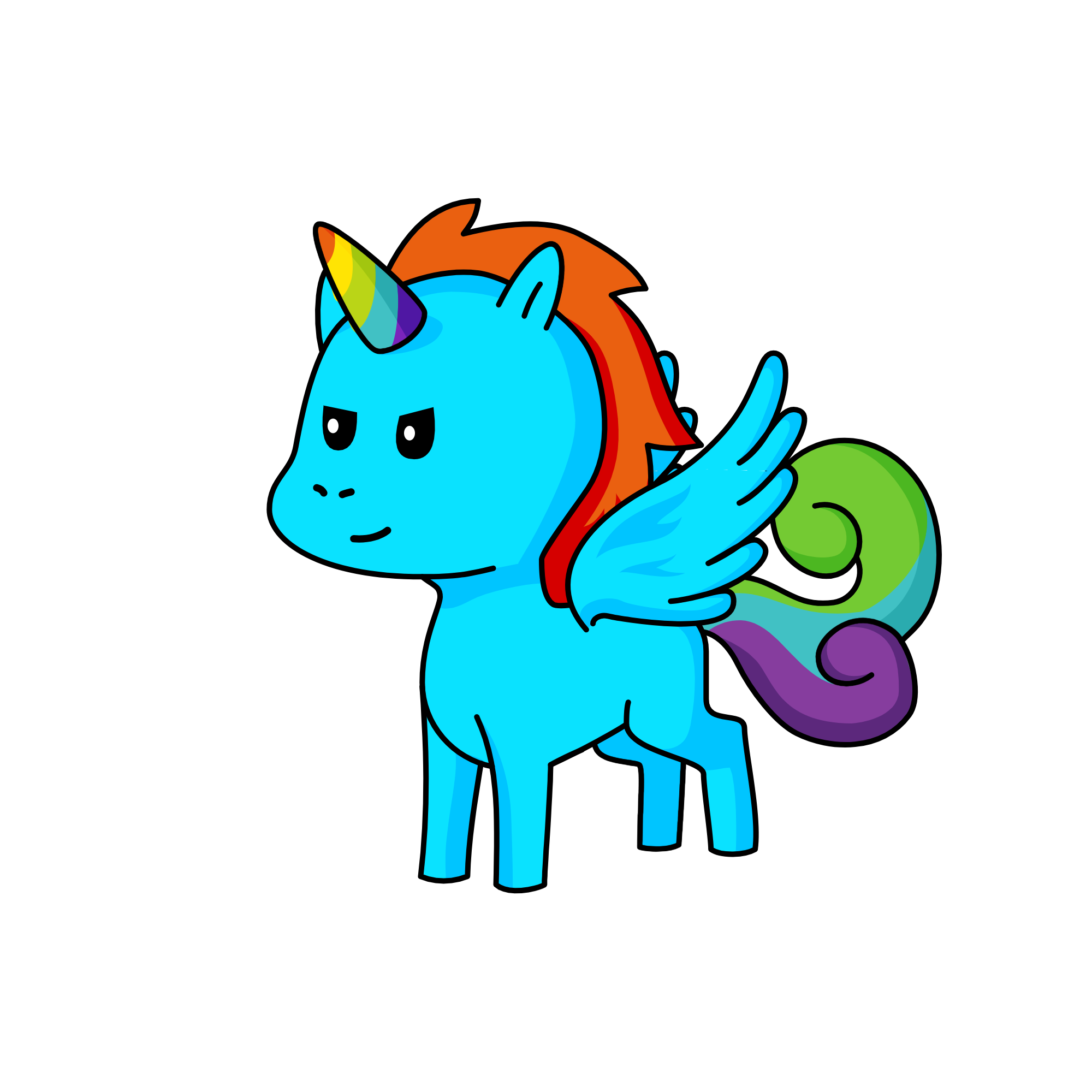 Rainbow Dash, the unicorn