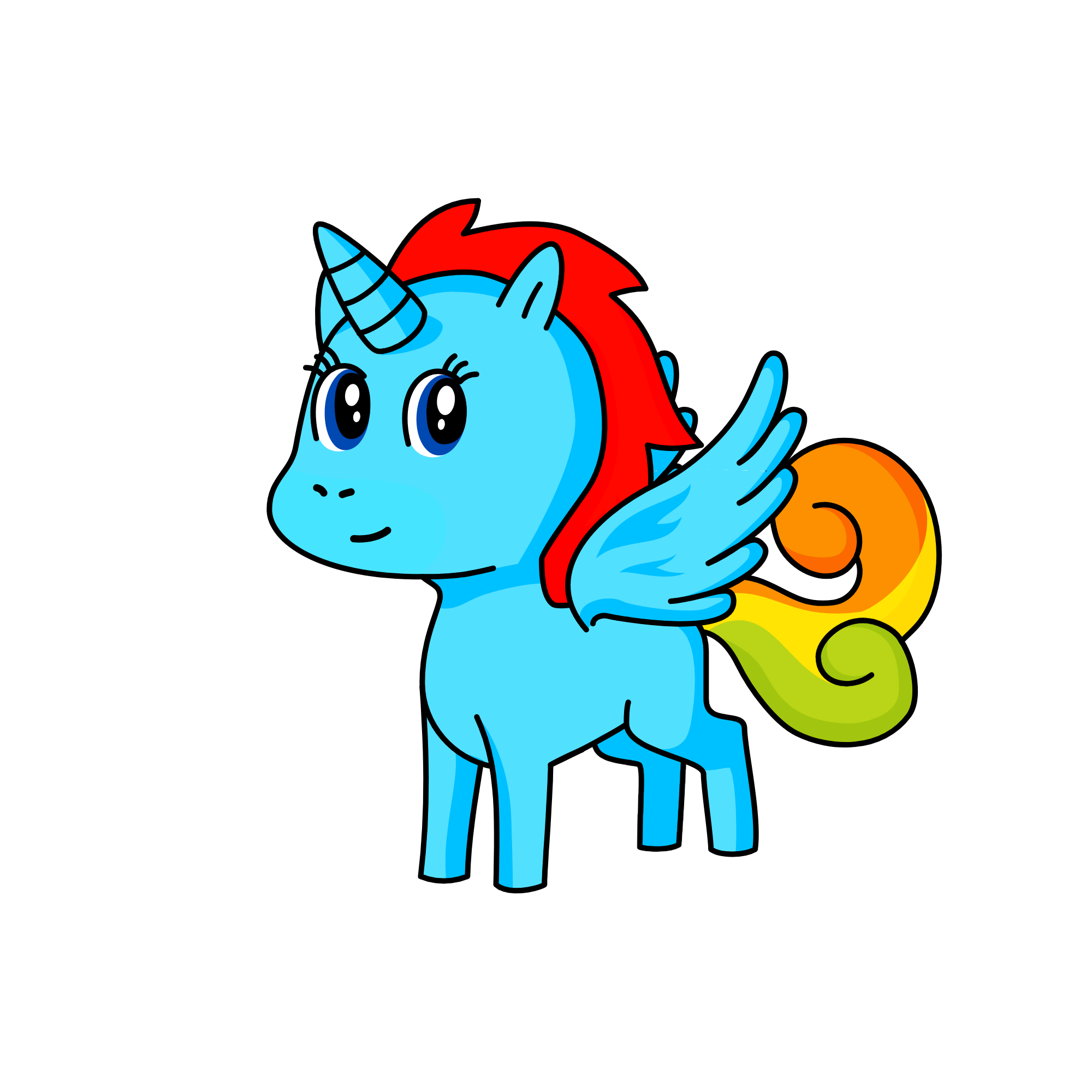 Rainbow dash, the unicorn