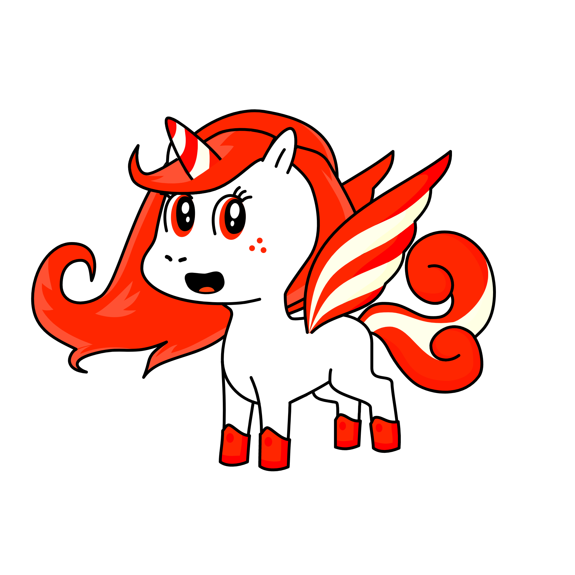 Candy Cane, the unicorn