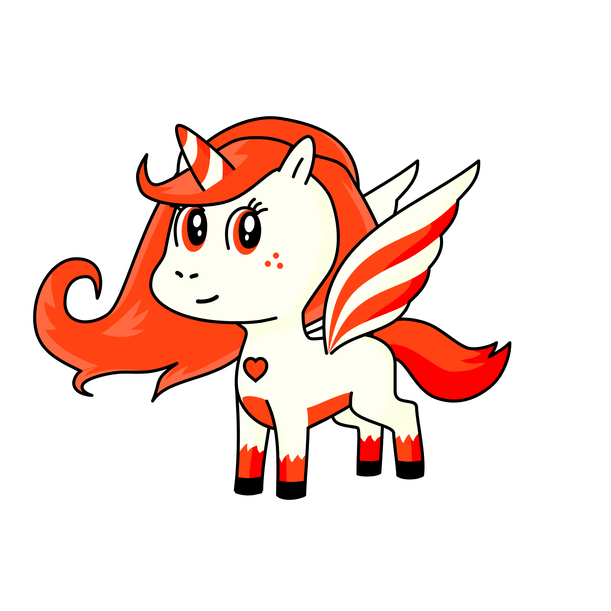 Candy cane, the unicorn