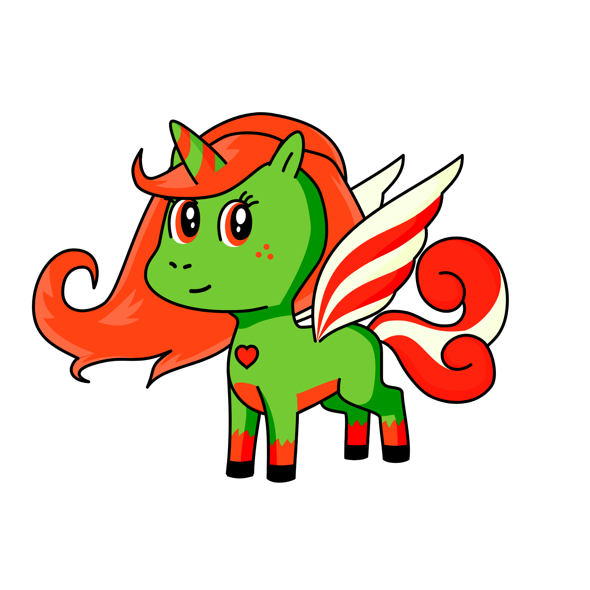 Christmas, the unicorn