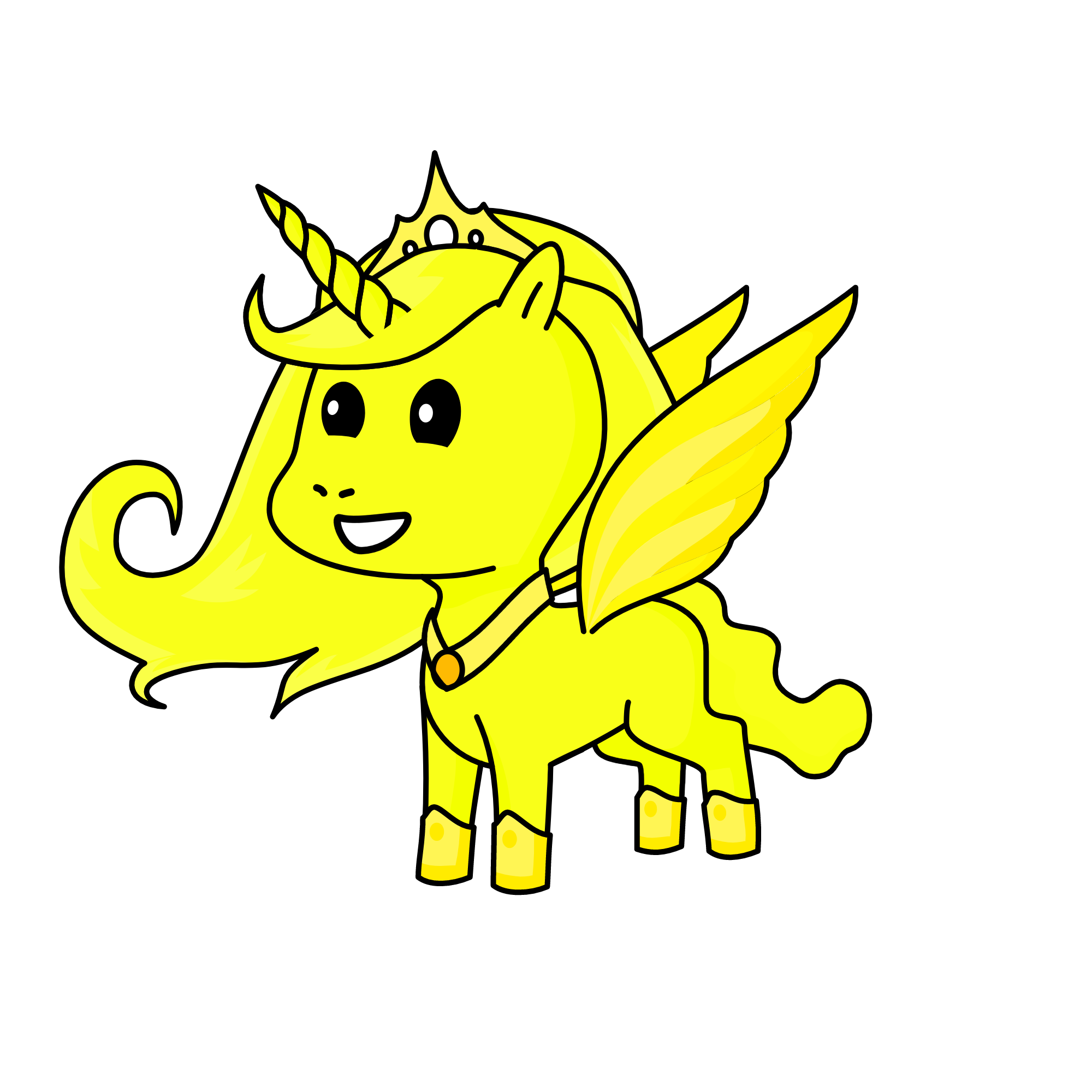 Princess Goldie, the unicorn