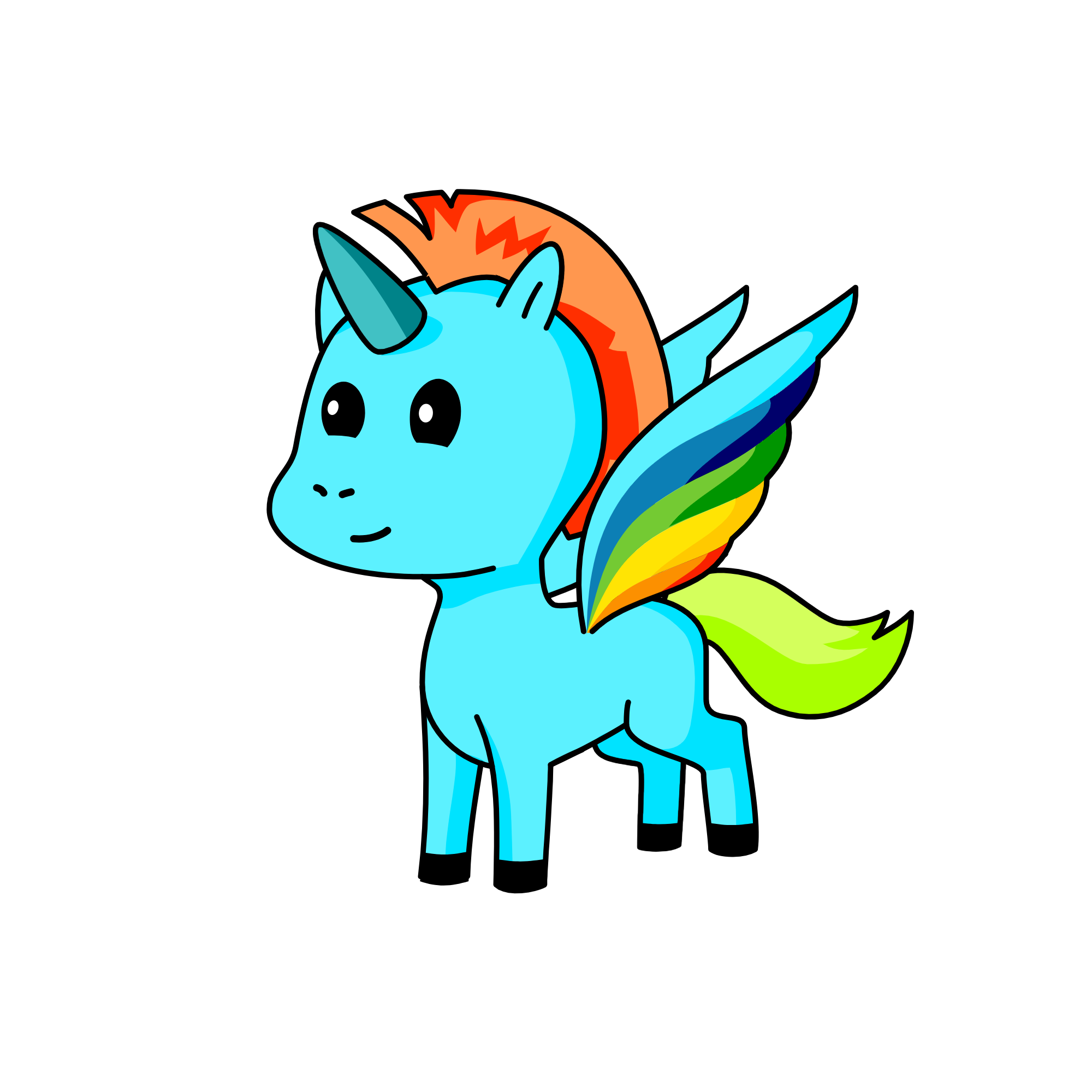 Rainbow Dash, the unicorn