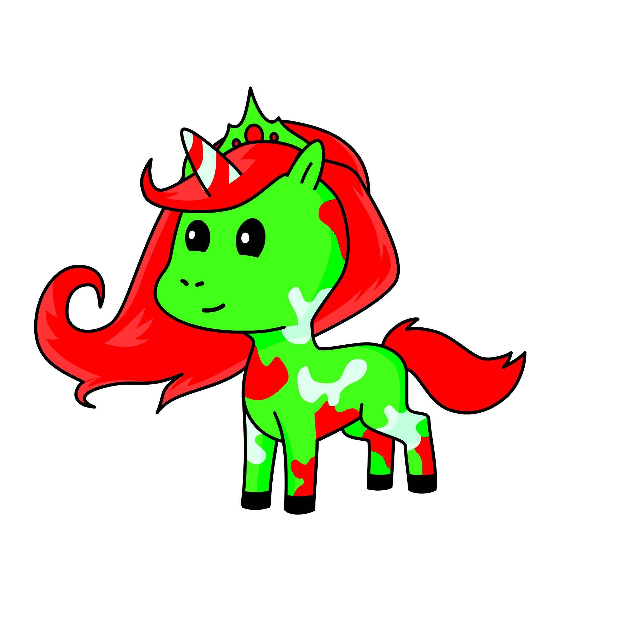 The Queen of Christmas, the unicorn