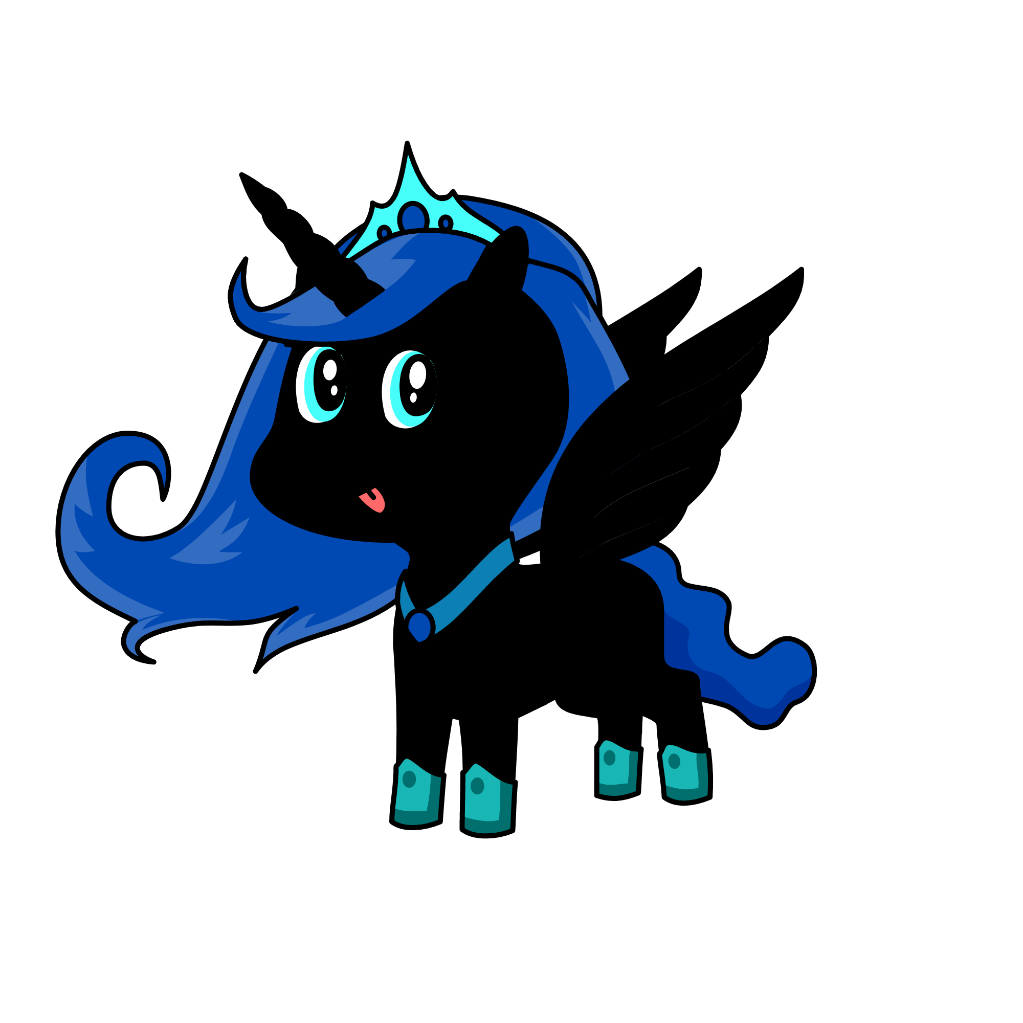 queen nightmare moonza, the unicorn