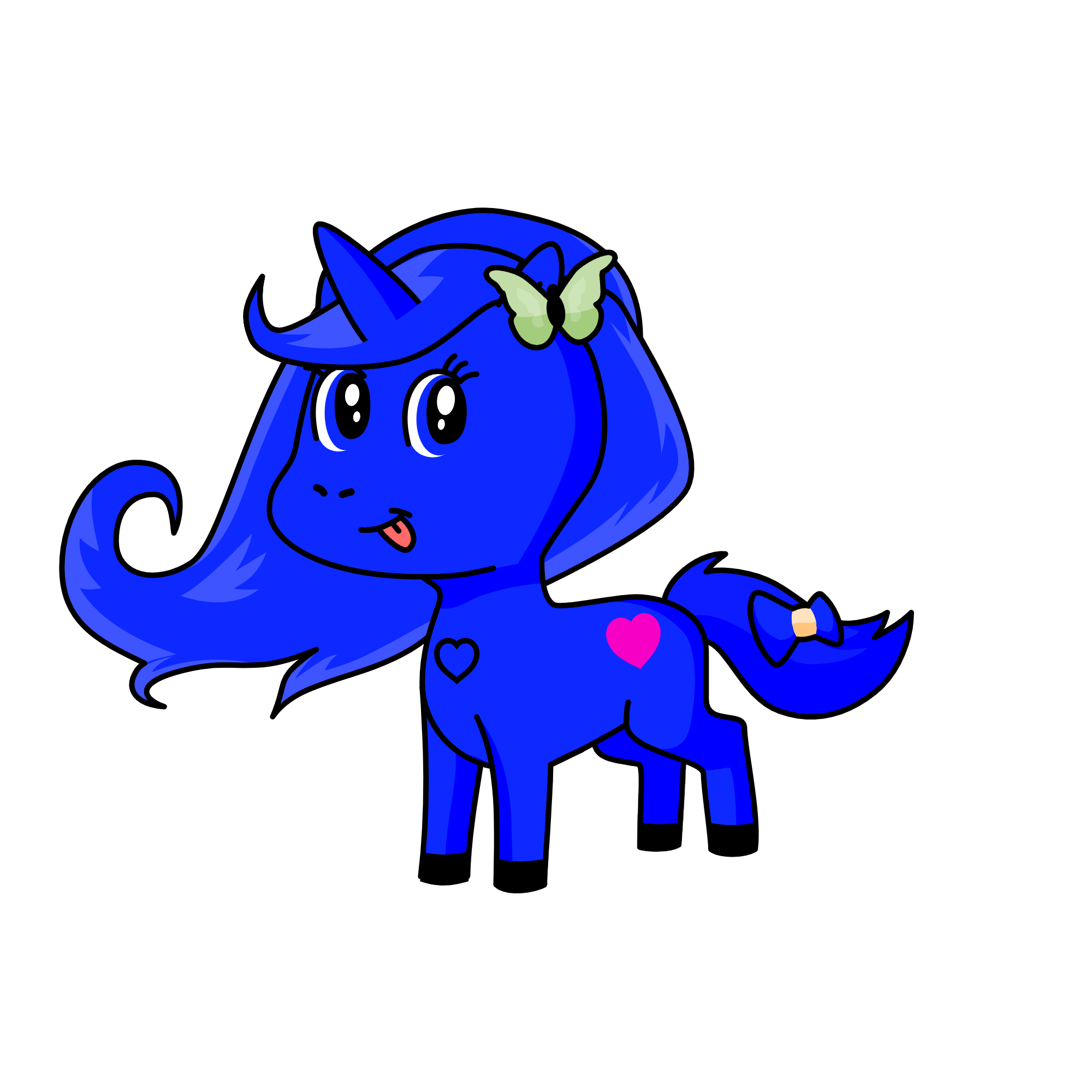 blue berry, the unicorn