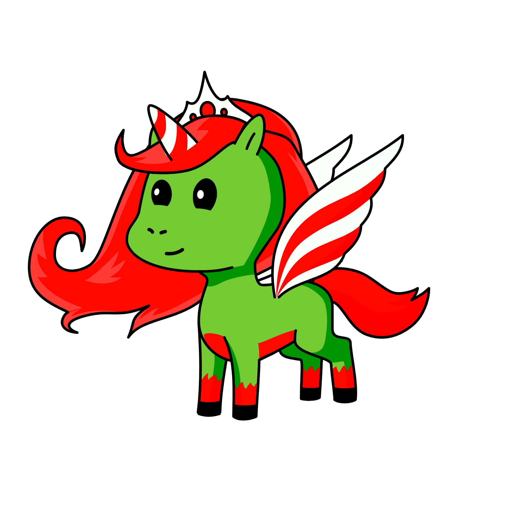 Queen of Christmas, the unicorn