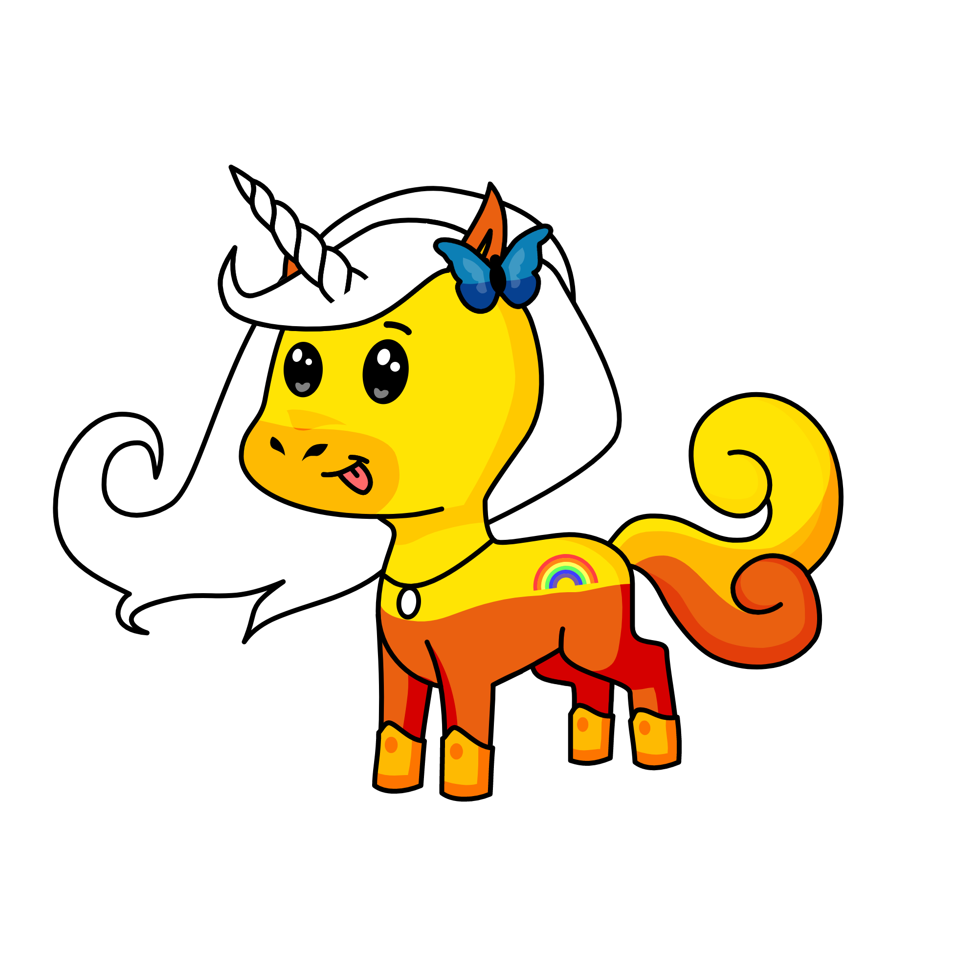 sunset, the unicorn