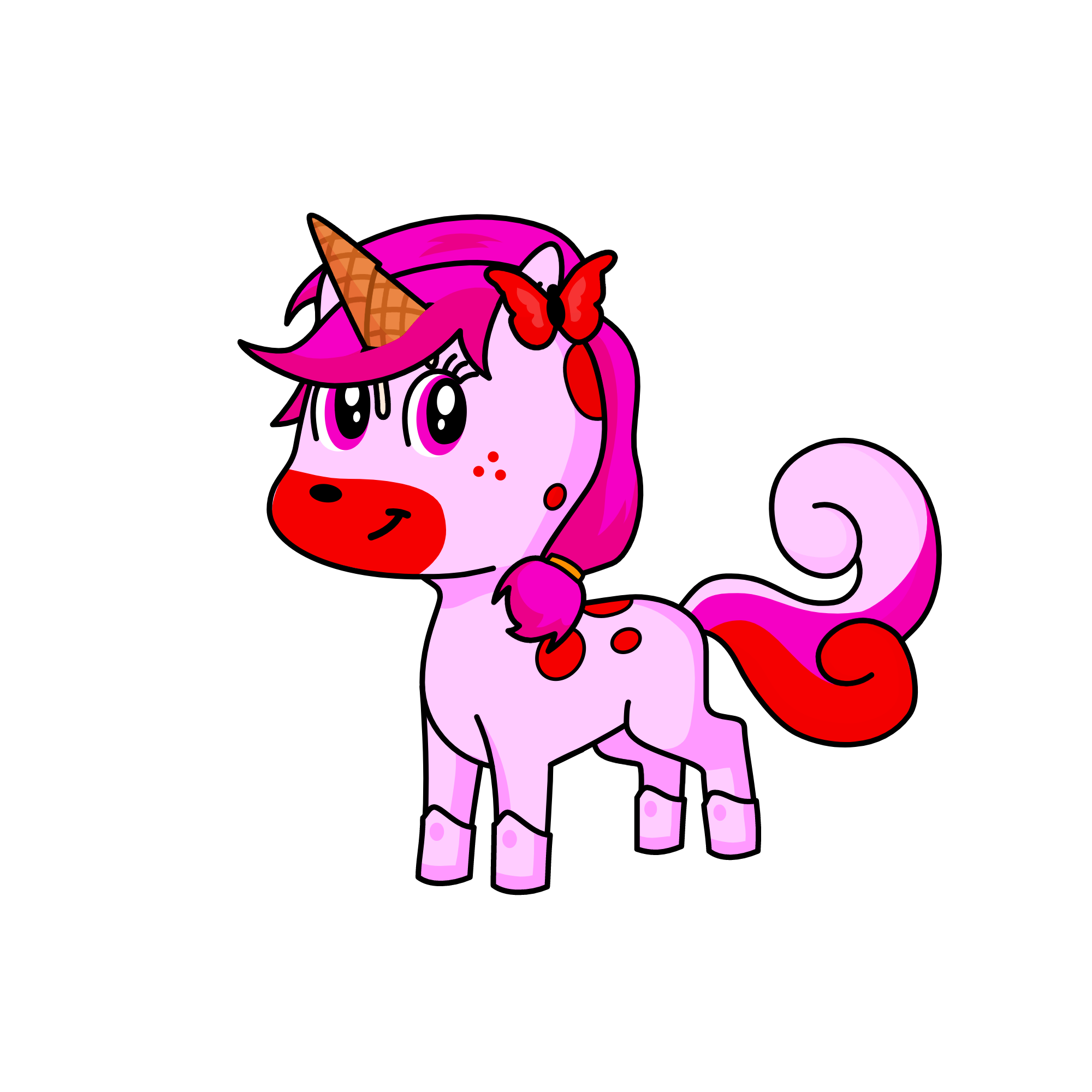 Strawberry, the unicorn