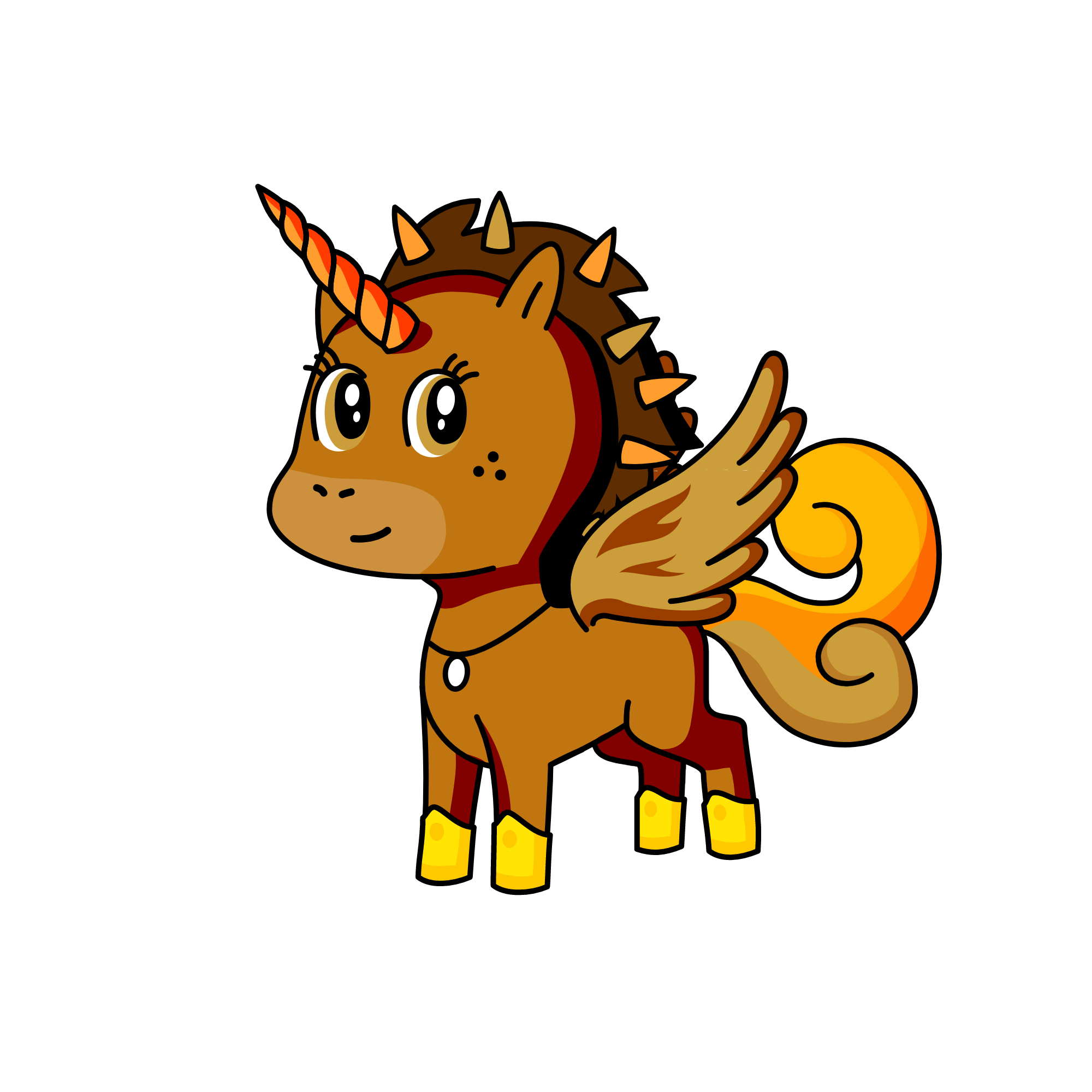 Brownfire Darkshield, the unicorn
