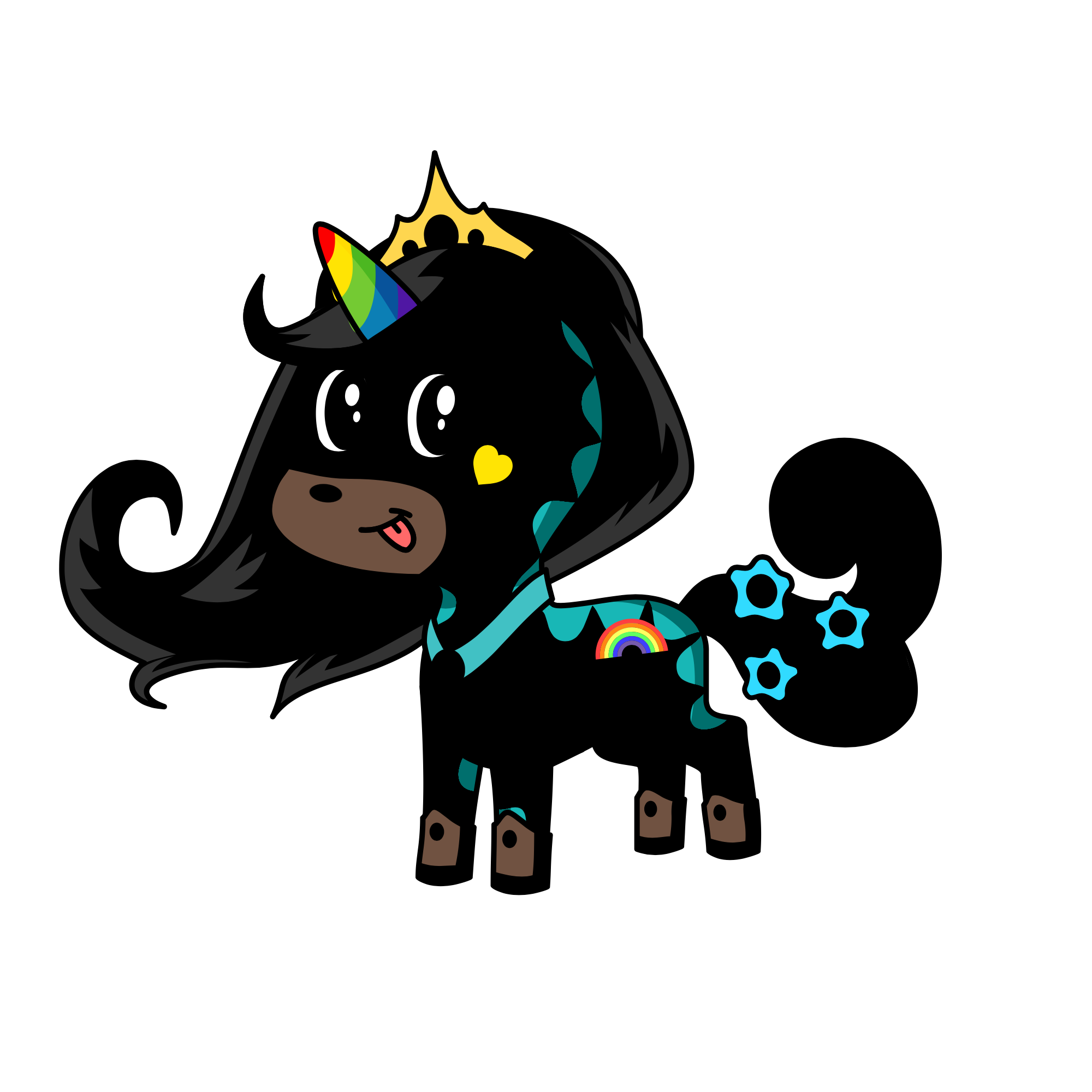 Queen of Black, the unicorn