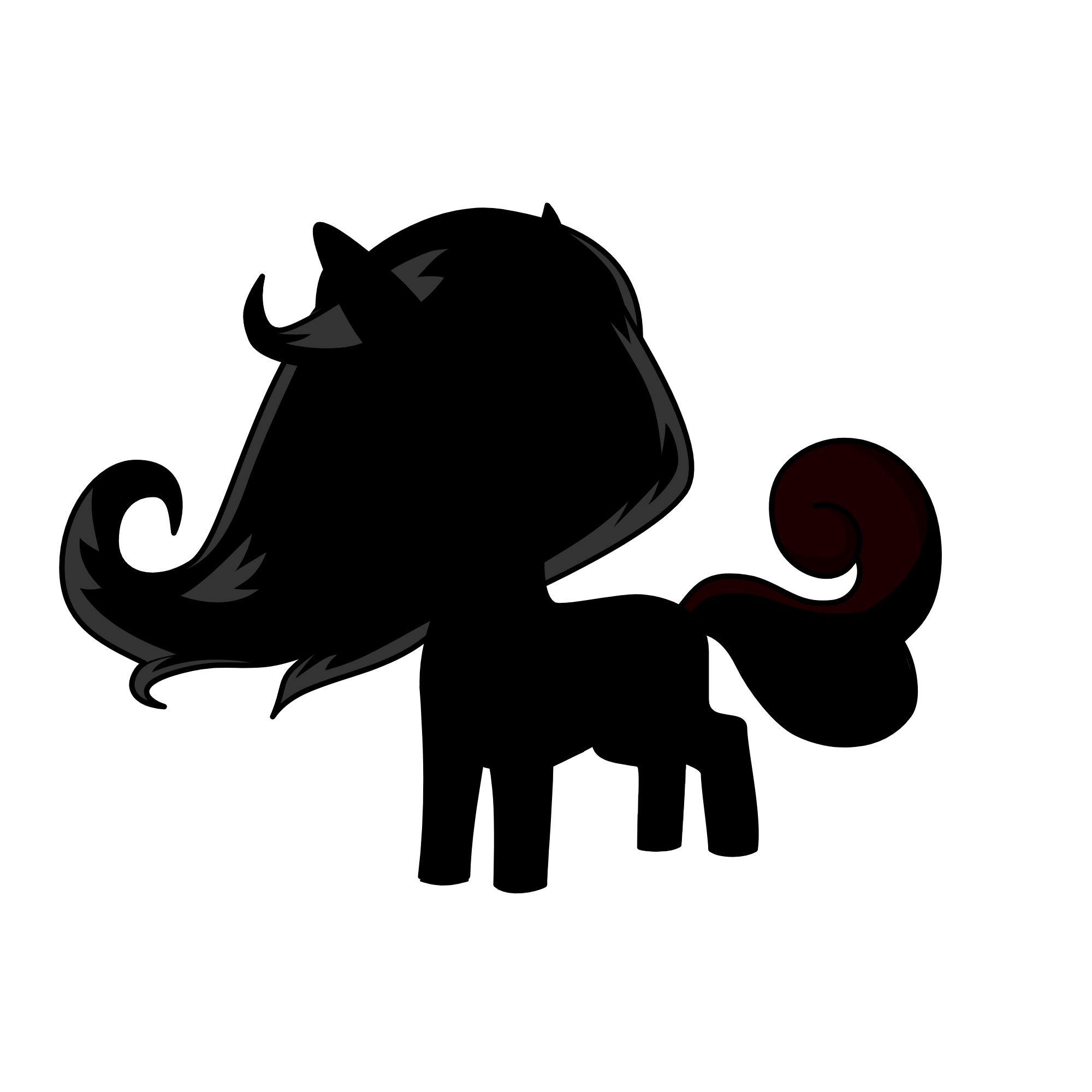Blacky, the unicorn