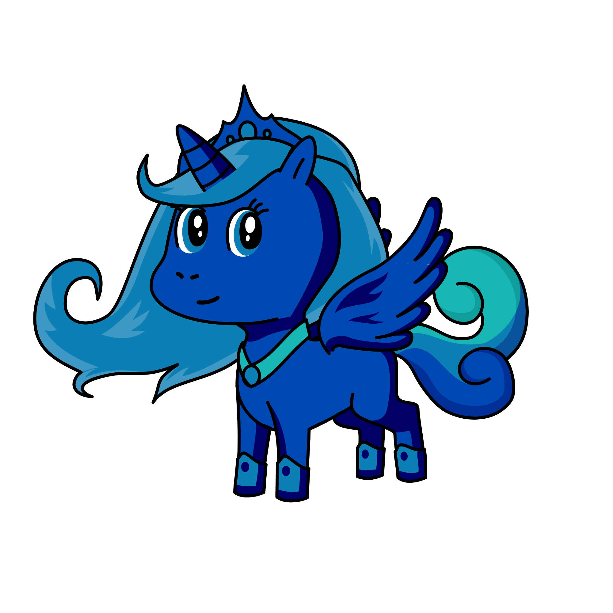 Princess Luna (w/ WINGS), the unicorn
