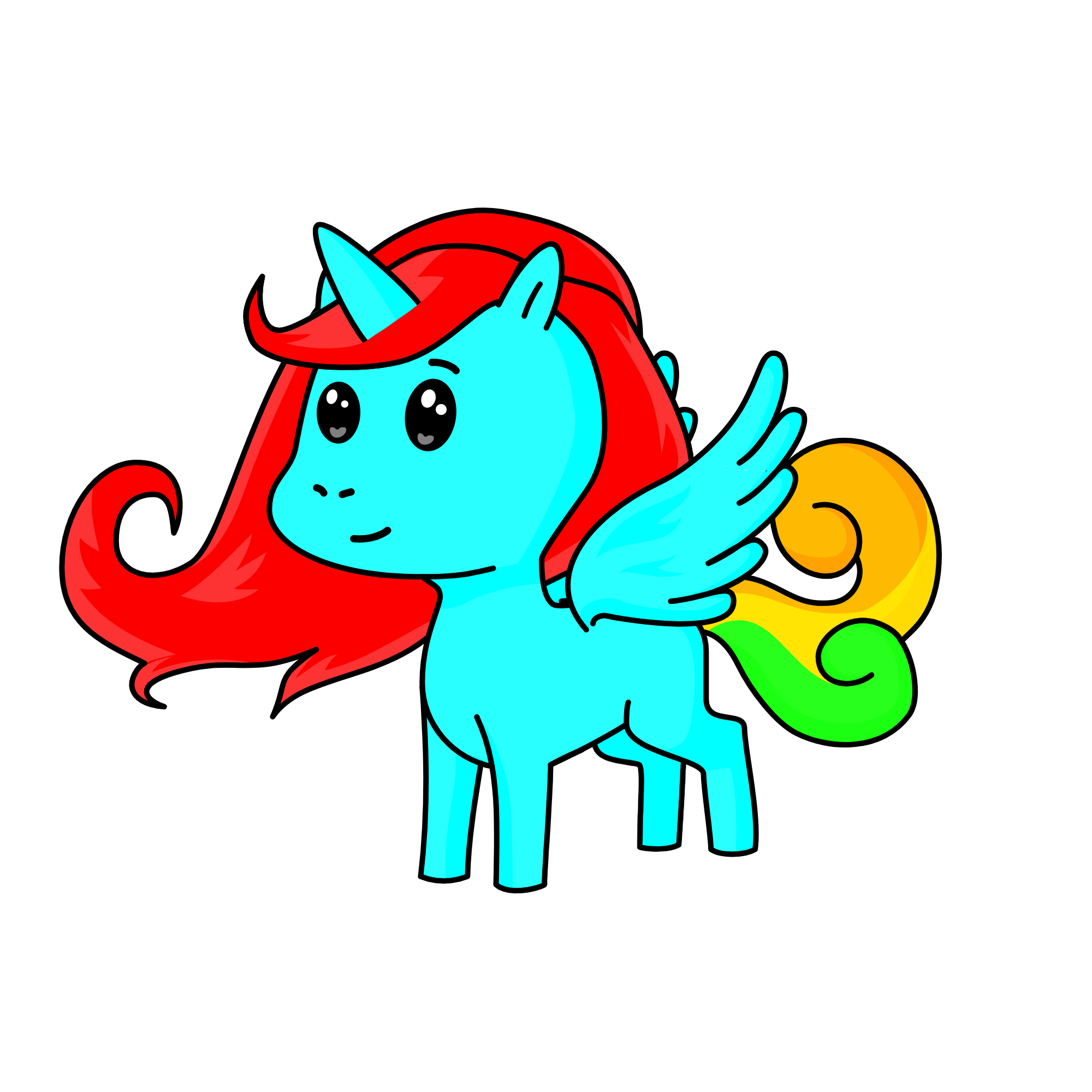 rainbow , the unicorn