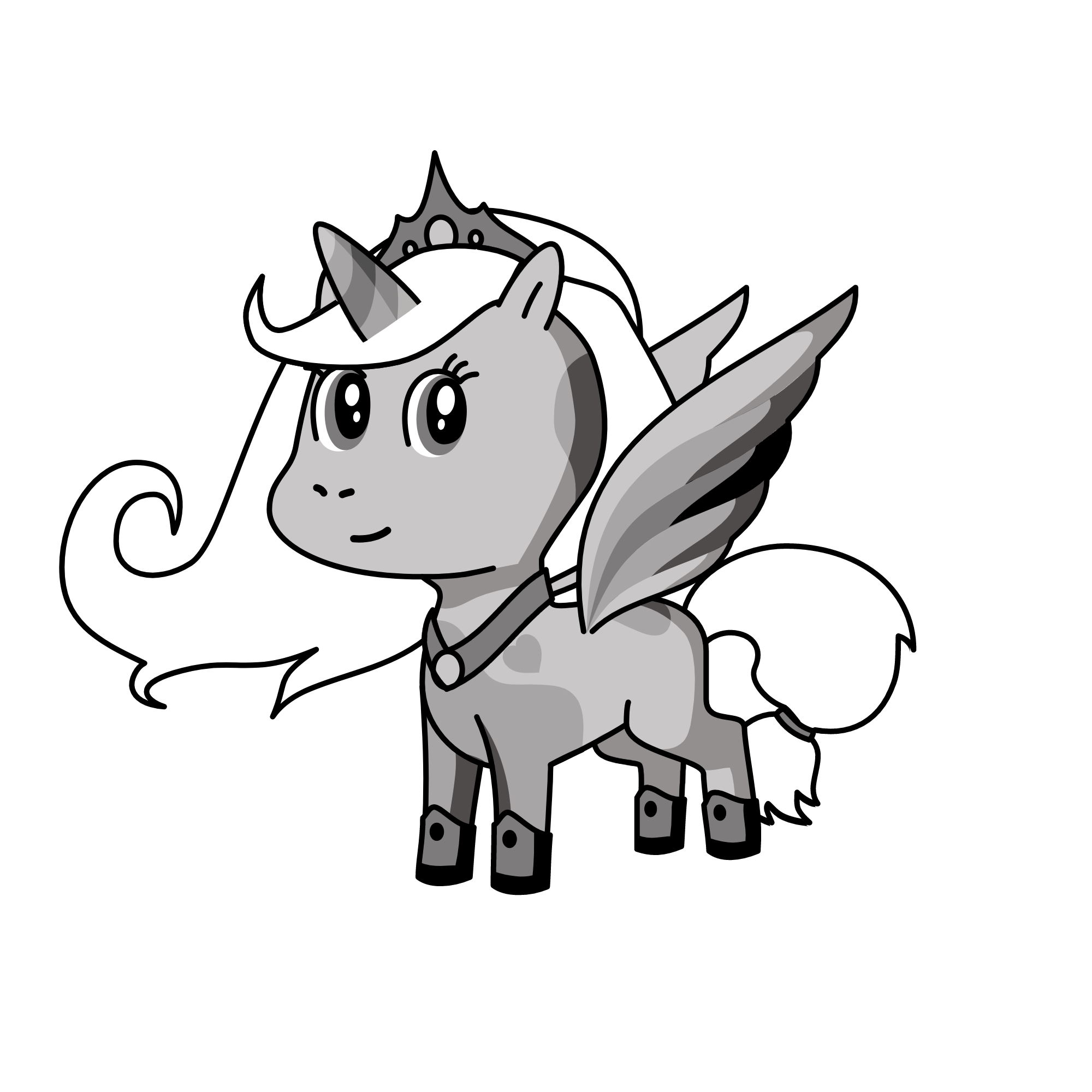 Queen Luna (w/ wings), the unicorn