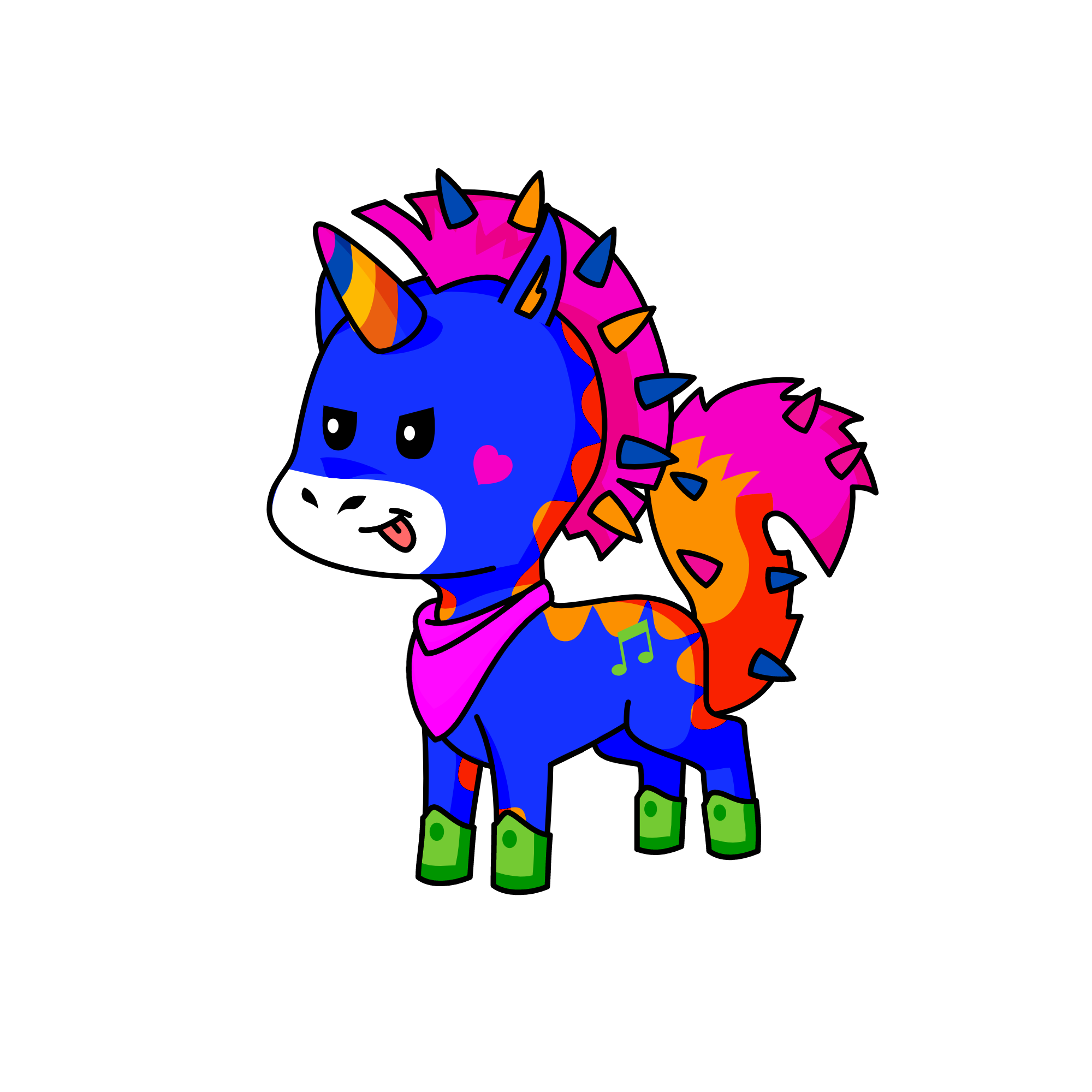 Bluey, the unicorn