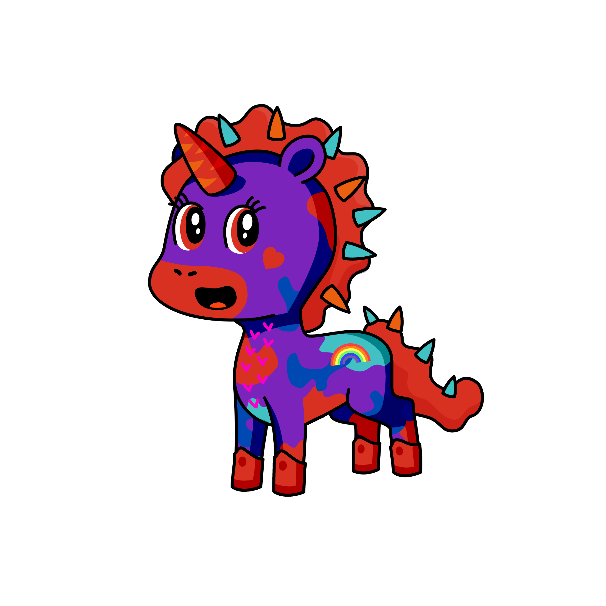 Spiest(found in forest and is very spiky and rare) , the unicorn