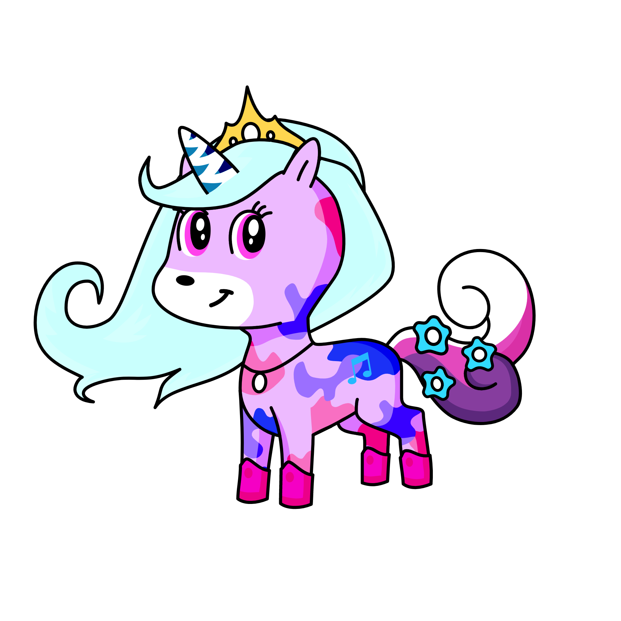 Cristal brillante, the unicorn